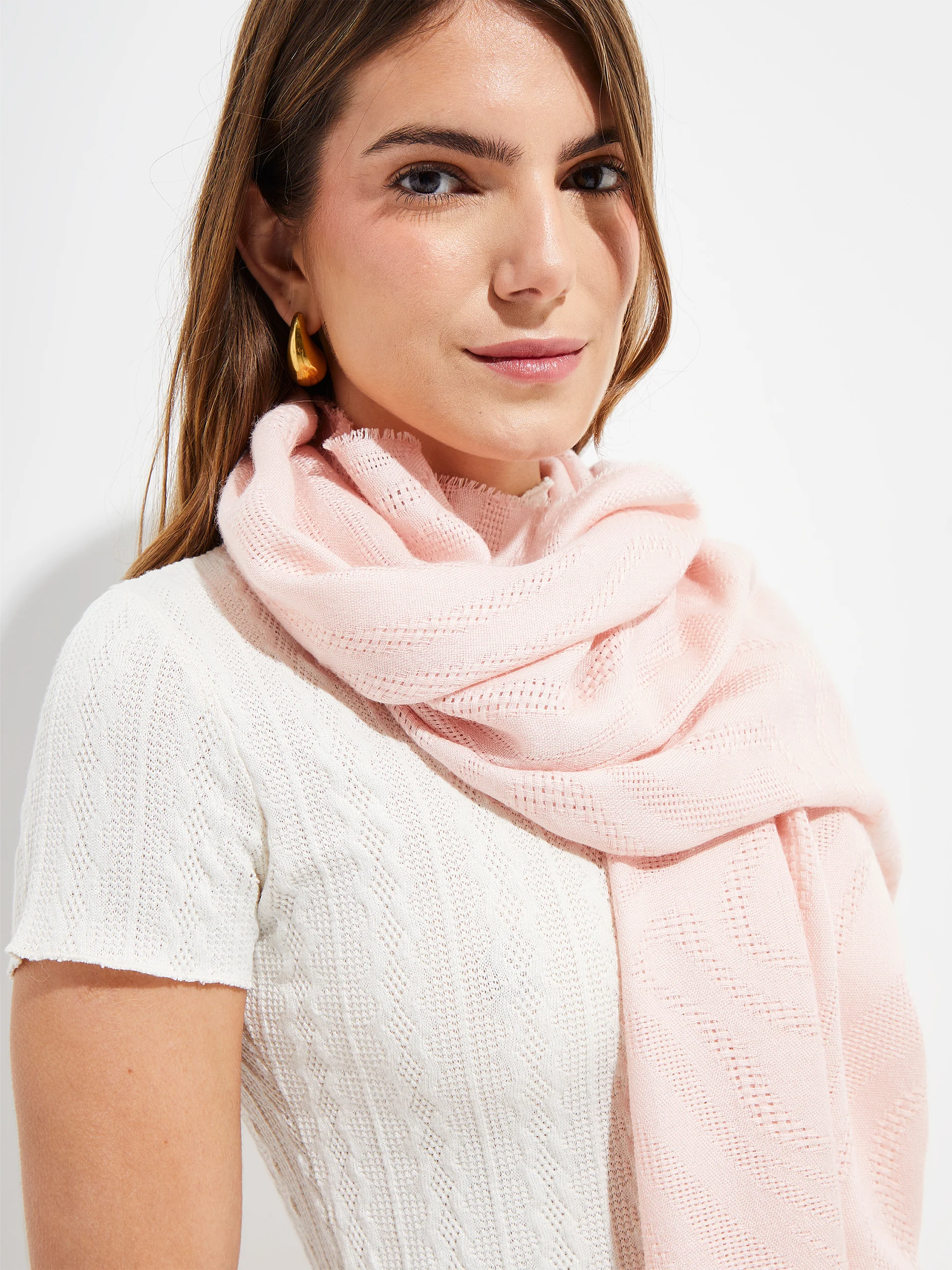 Yxtapa Shawl Baby Alpaca Color Pink - Image 3