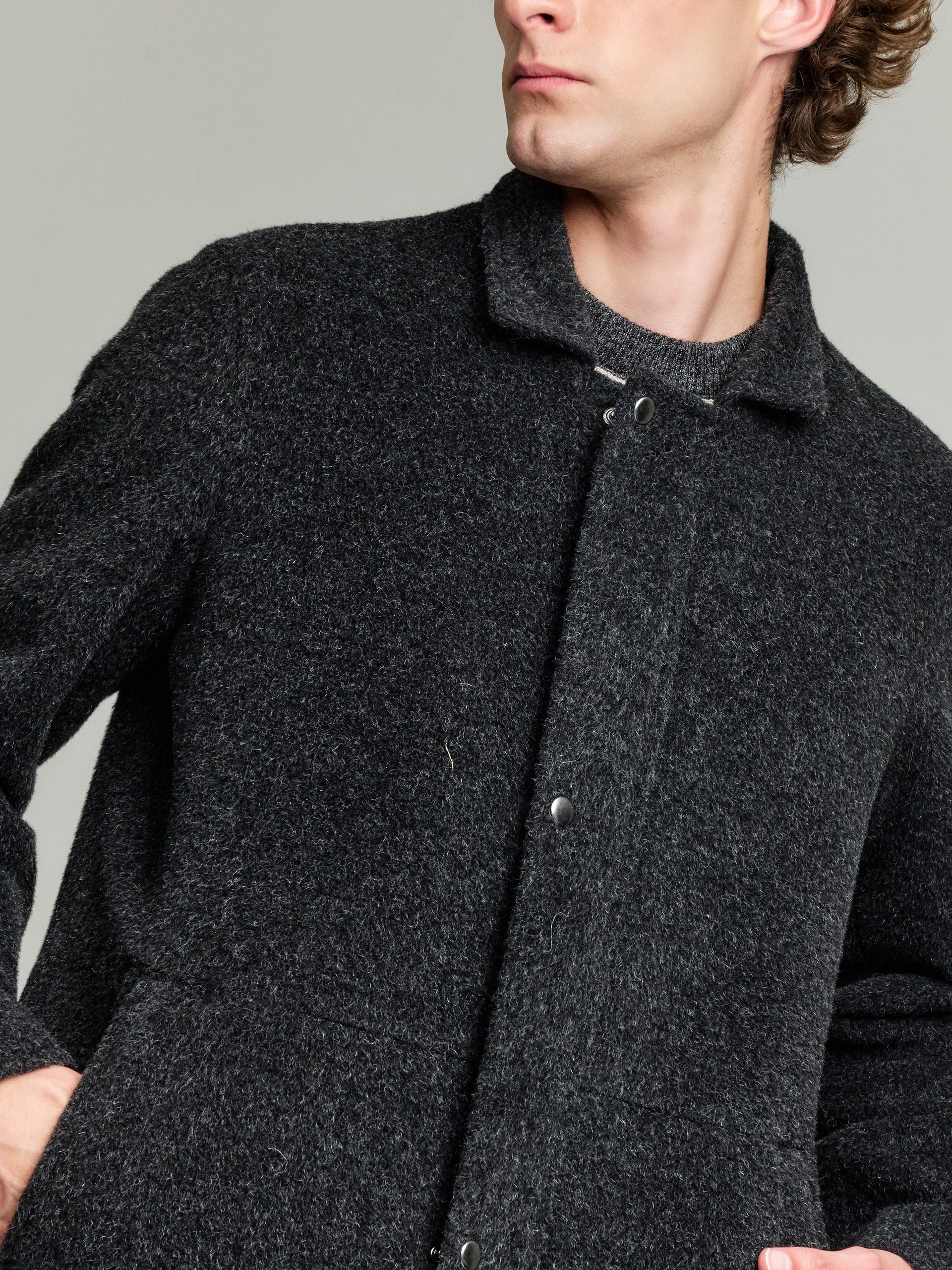 Yzar Coat Wool & Alpaca Color Black - Image 5