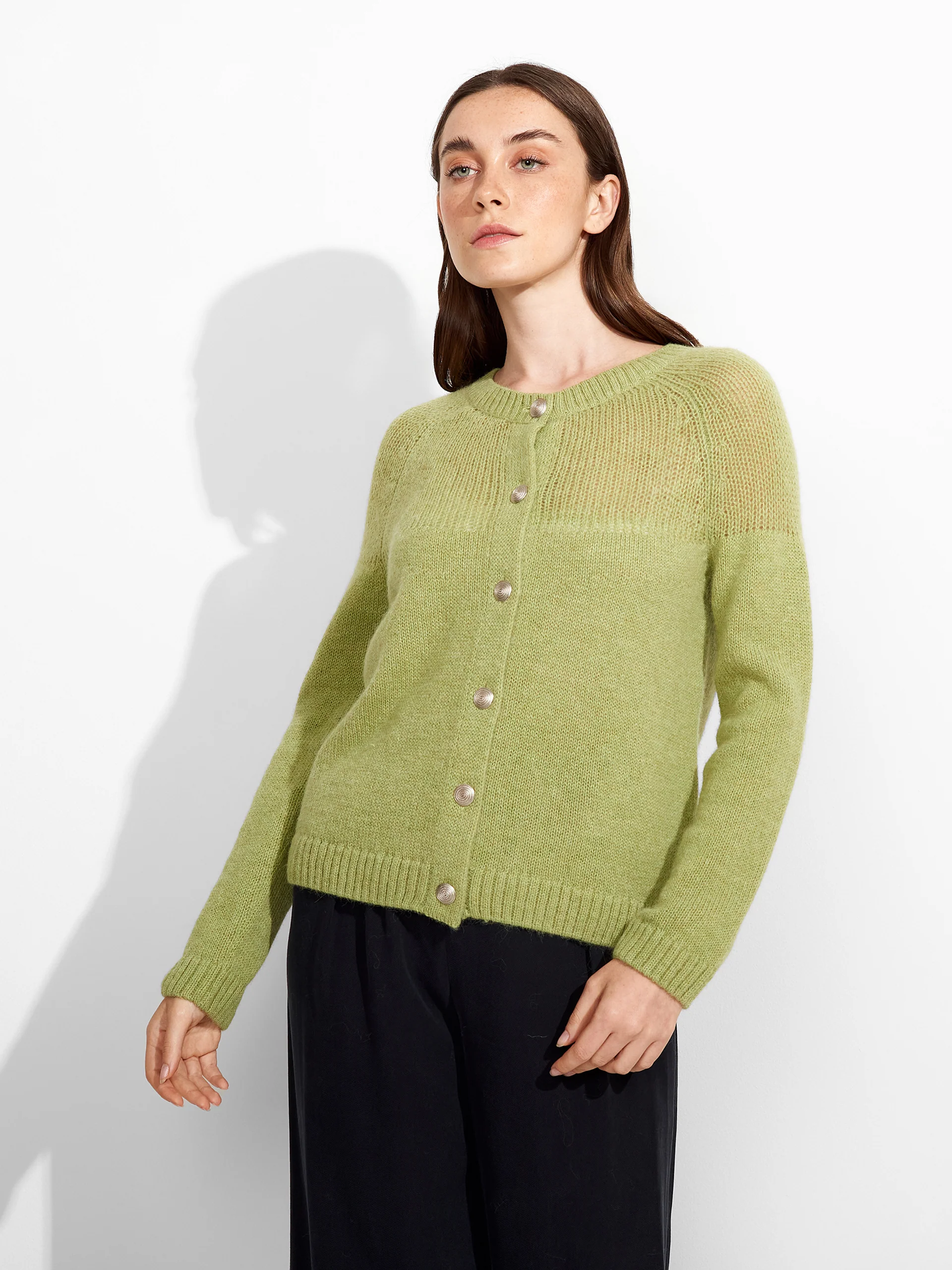 Zabine Cardigan Baby Alpaca Color Green - Image 6