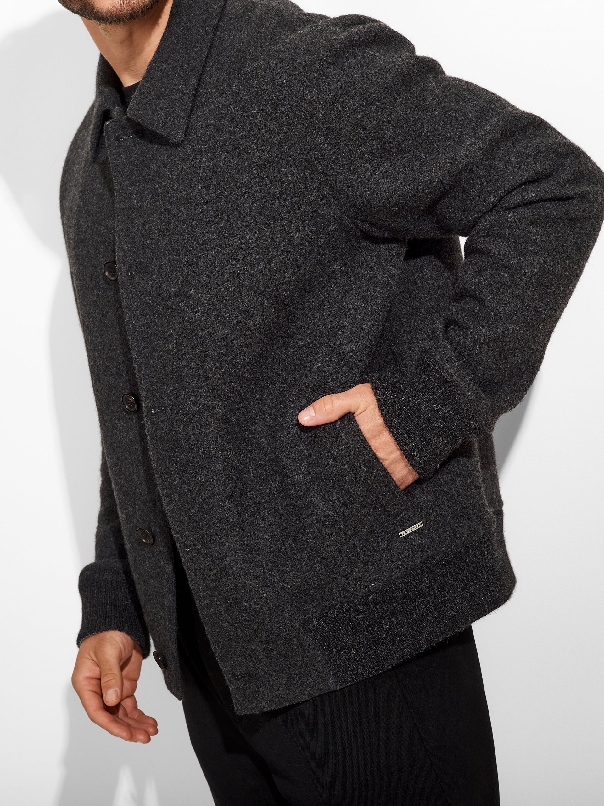 Zack Jacket Baby Alpaca Color Grey - Image 5