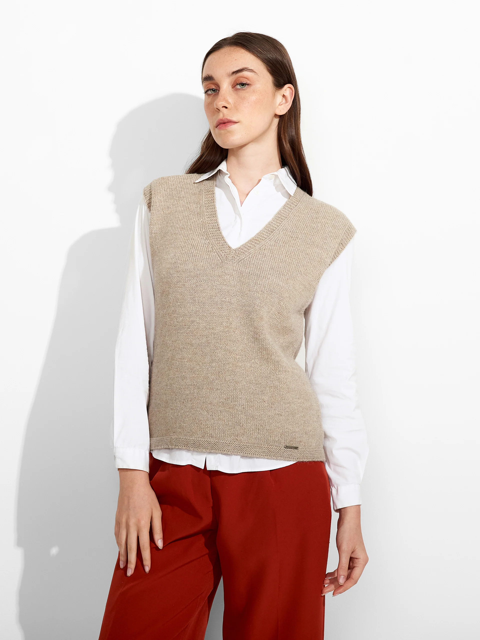 Zafiro Vest Baby Alpaca Color Beige - Image 2