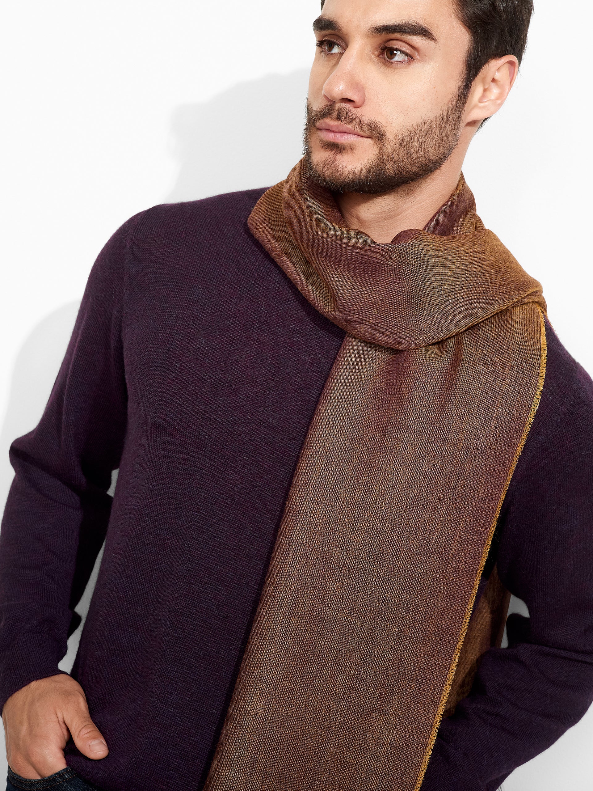 Zaina Shawl Baby Alpaca Color Brown - Image 5