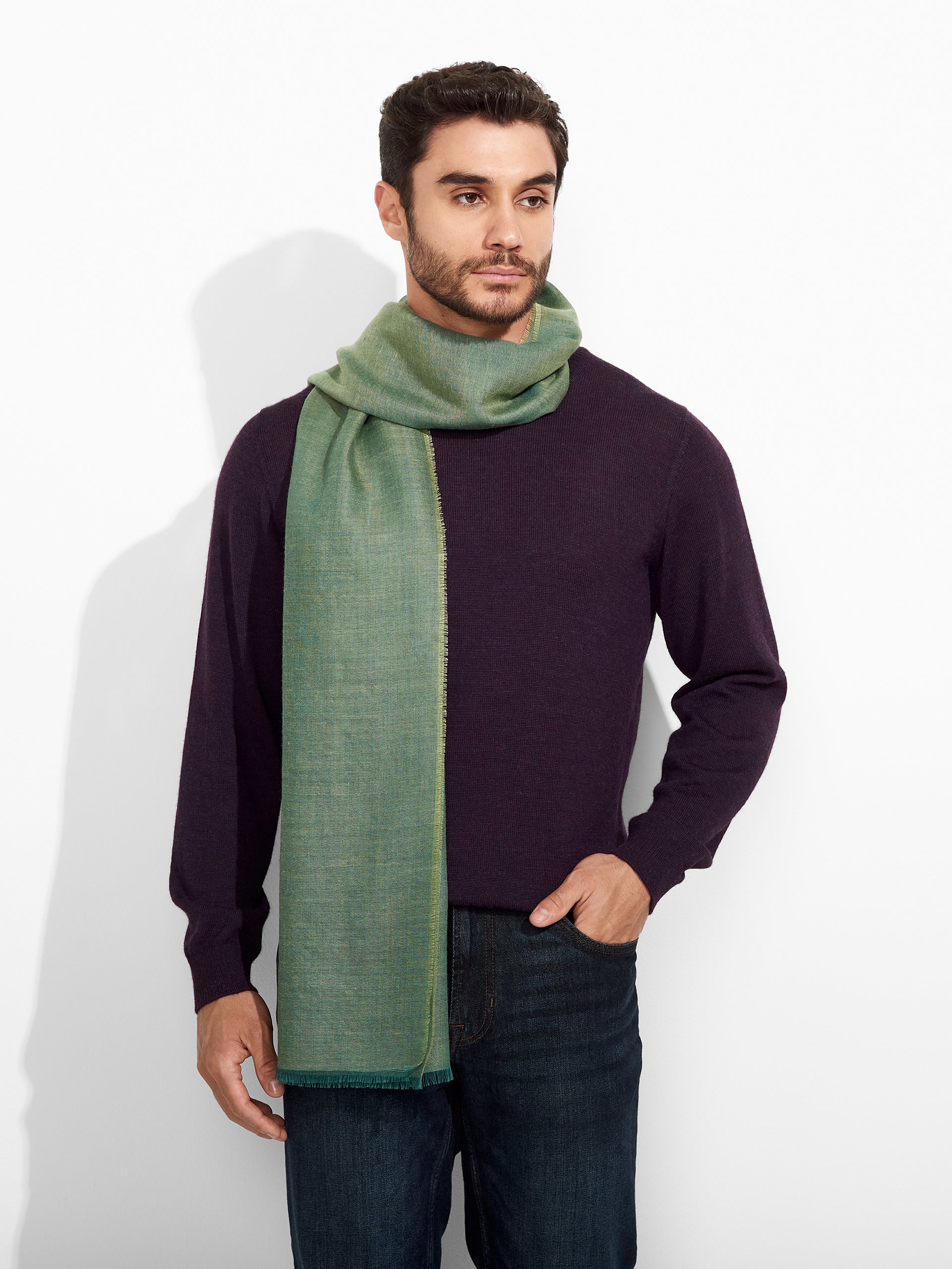 Zaina Shawl Baby Alpaca Color Green - Image 4
