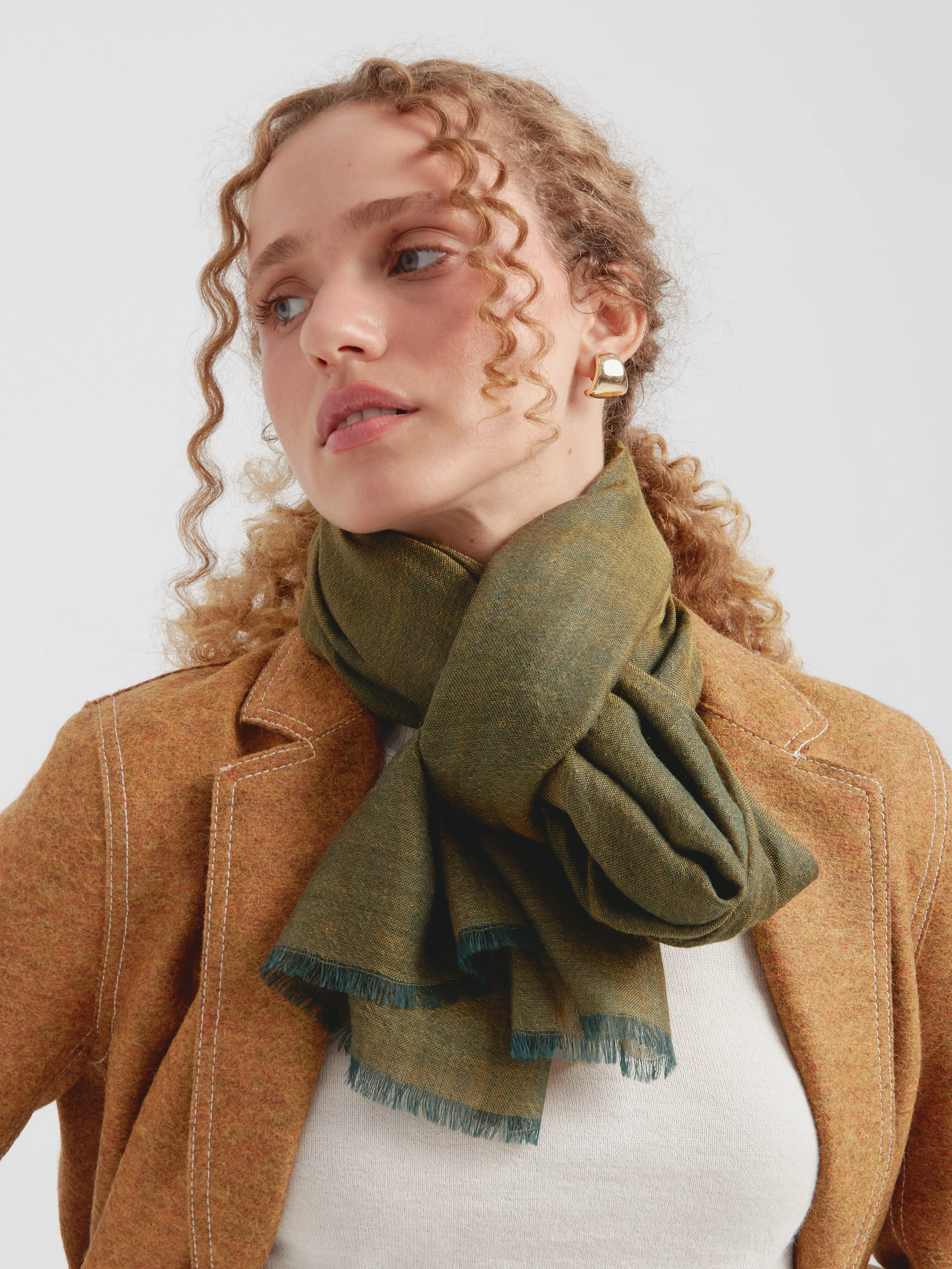 Zaina Shawl Baby Alpaca Color Green