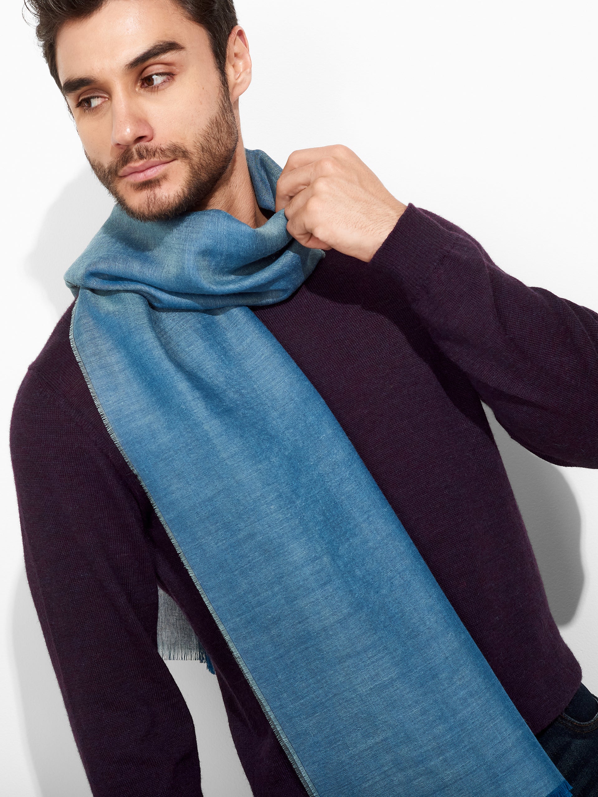 Zaina Shawl Baby Alpaca Color Ligth Blue - Image 5