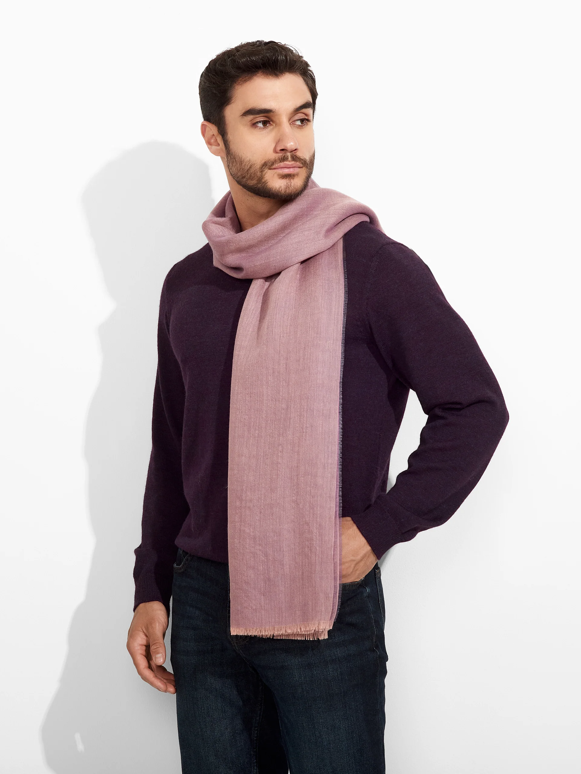 Zaina Shawl Baby Alpaca Color Purple - Image 4