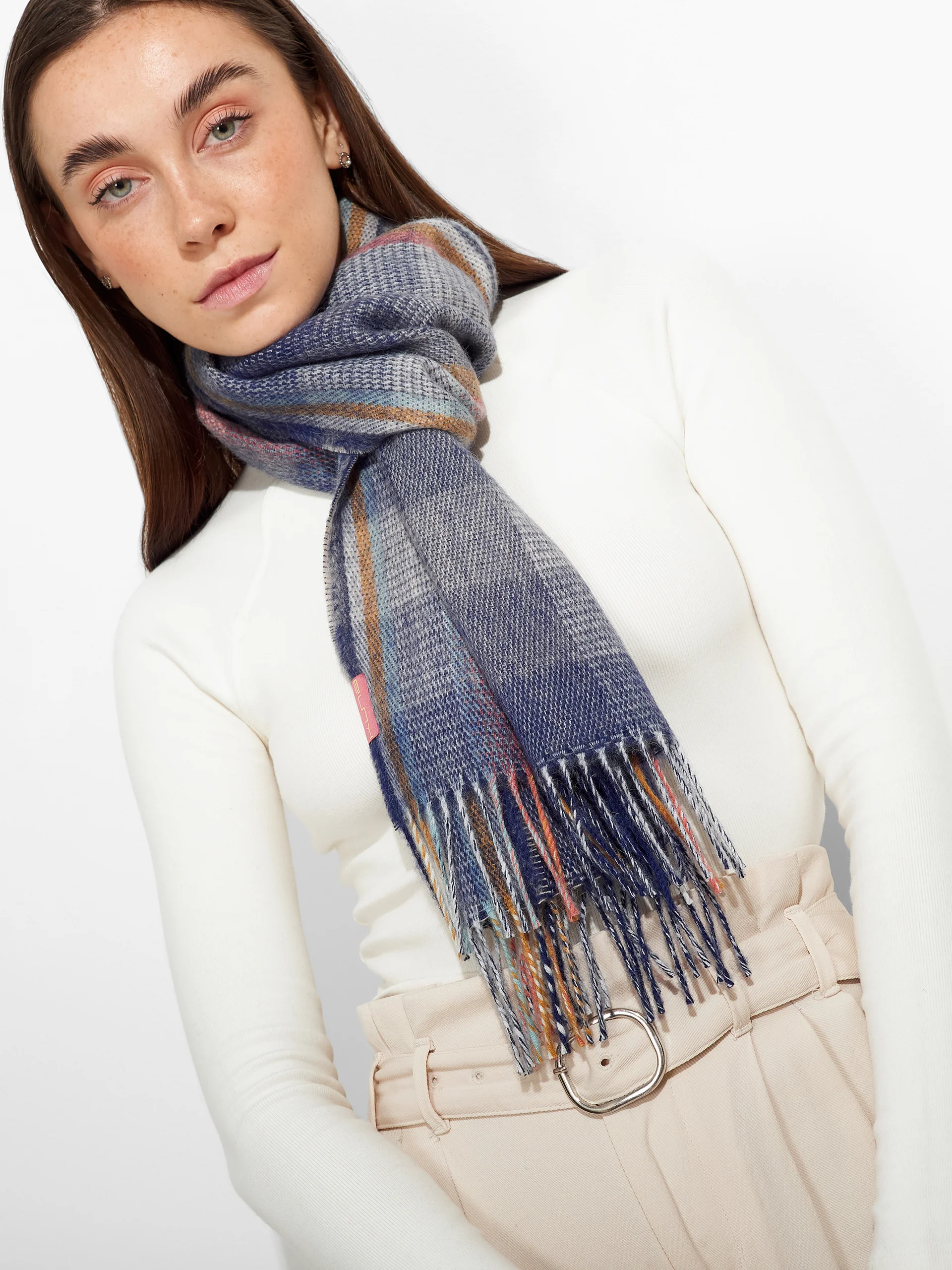 Zamery Scarf Baby Alpaca Color Blue - Image 3