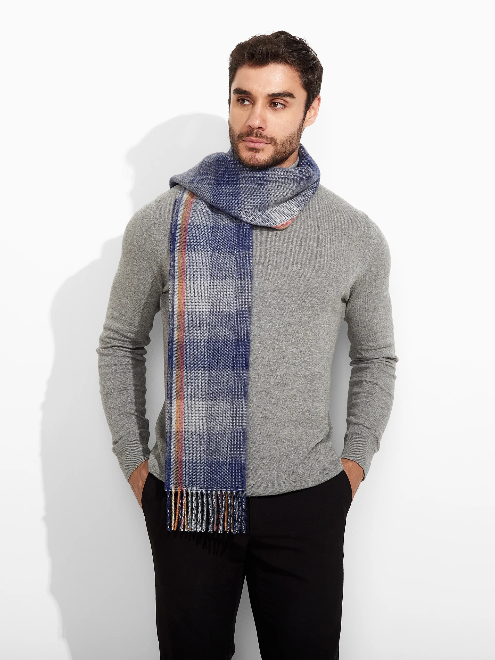 Zamery Scarf Baby Alpaca Color Blue - Image 4