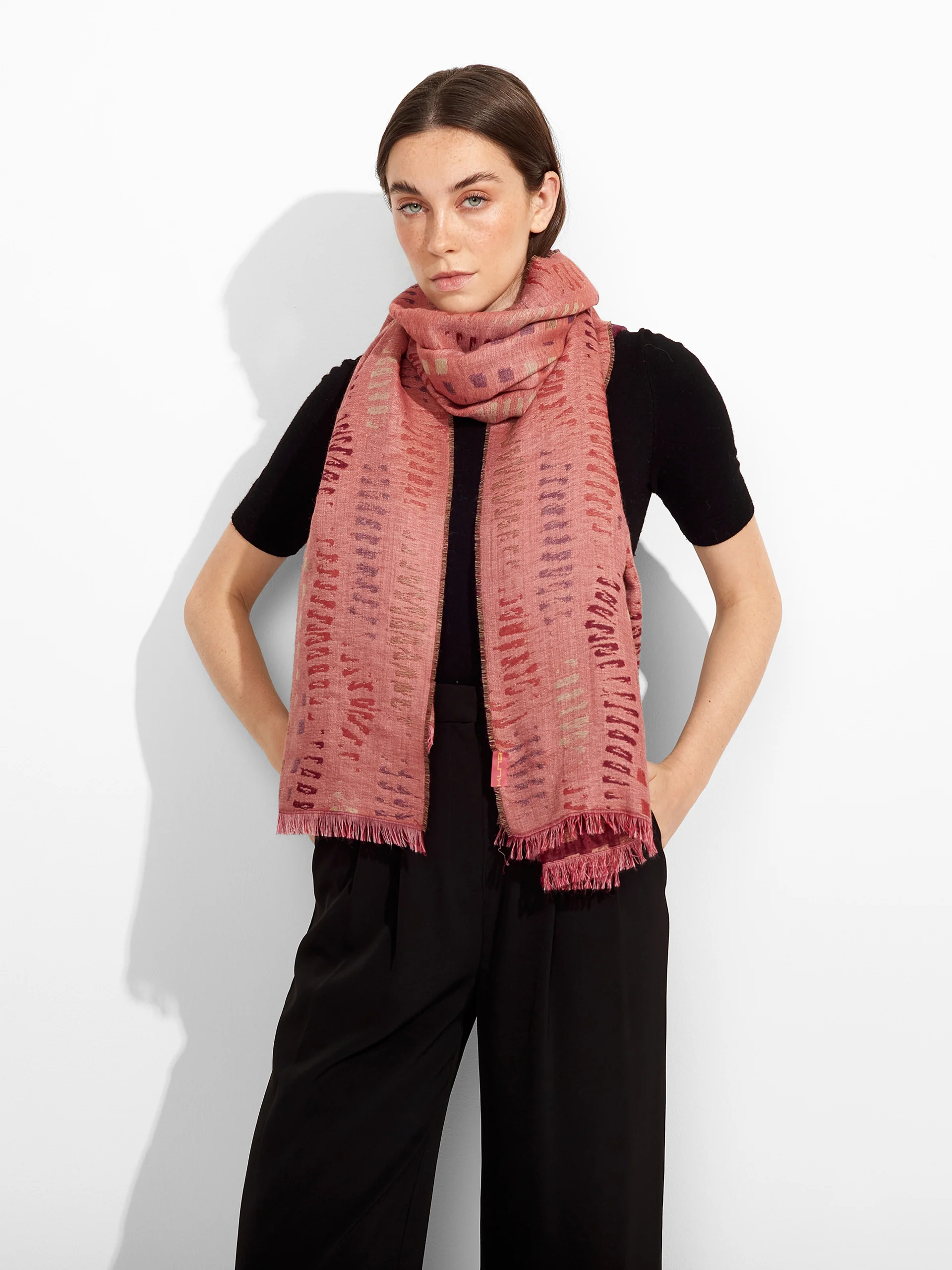 Zane Shawl Baby Alpaca Color Pink