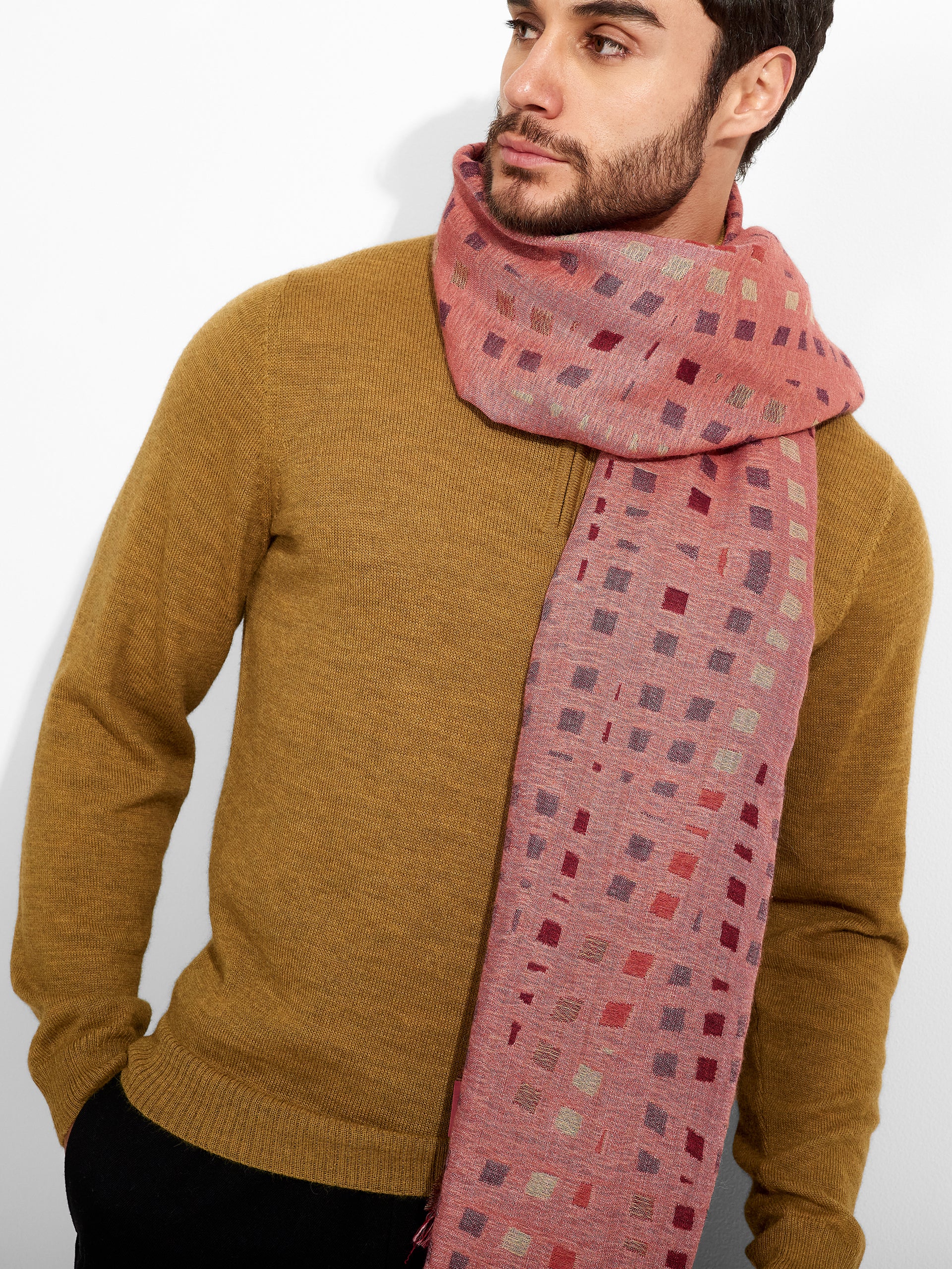 Zane Shawl Baby Alpaca Color Pink - Image 5