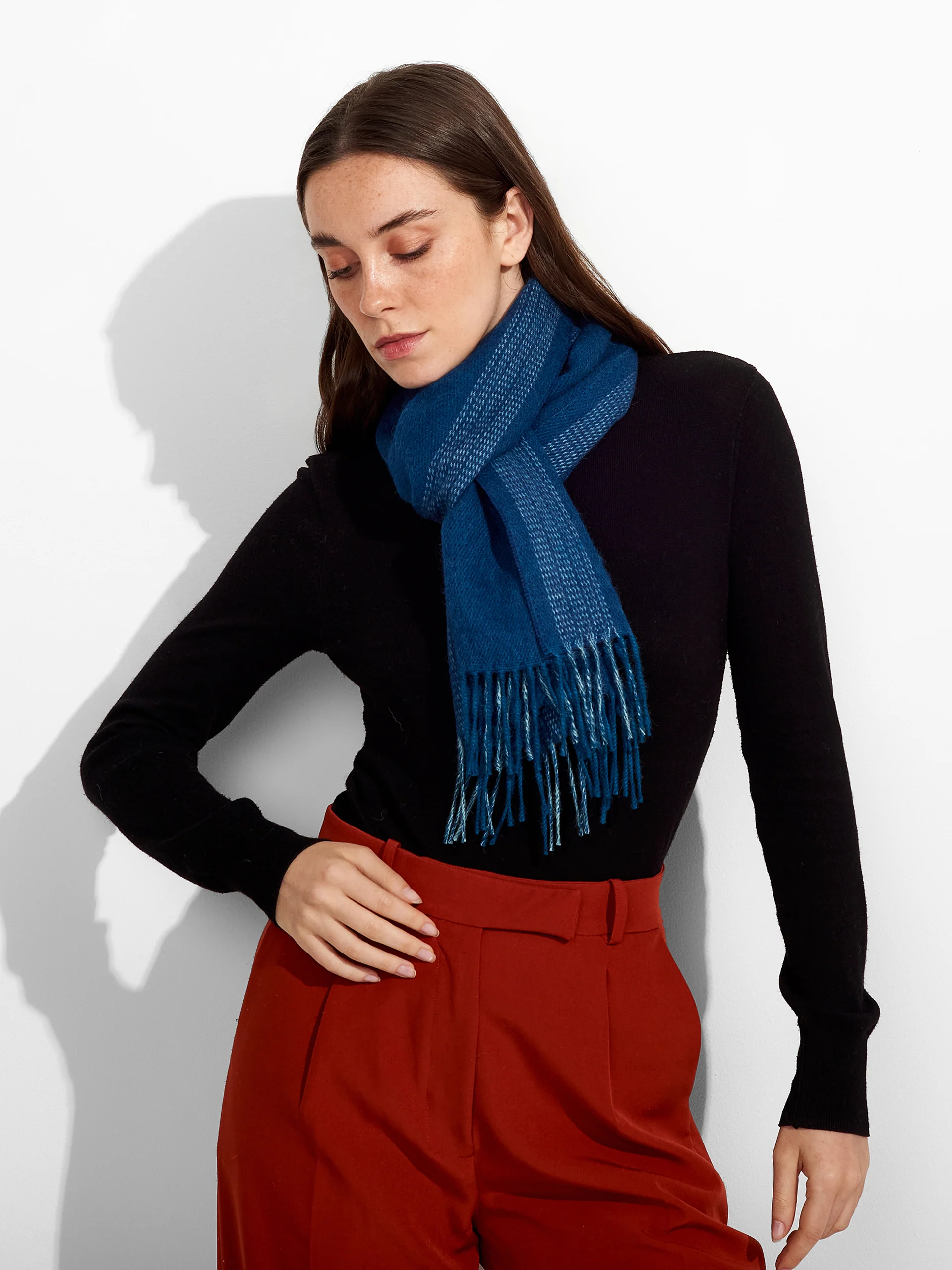 Zarick Scarf Baby Alpaca Color Blue