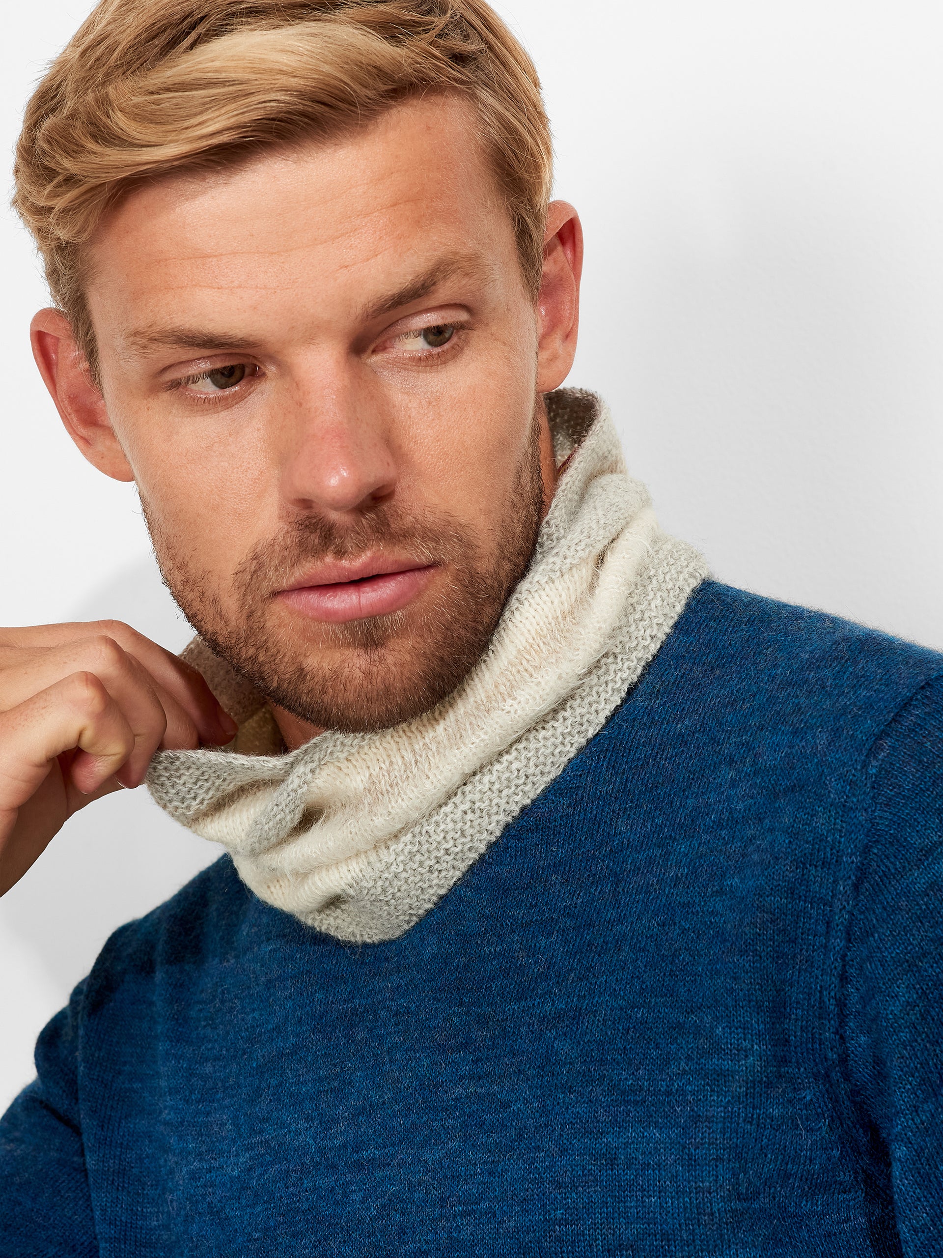 Zegovia Scarf Baby Alpaca Color Ecru - Image 5