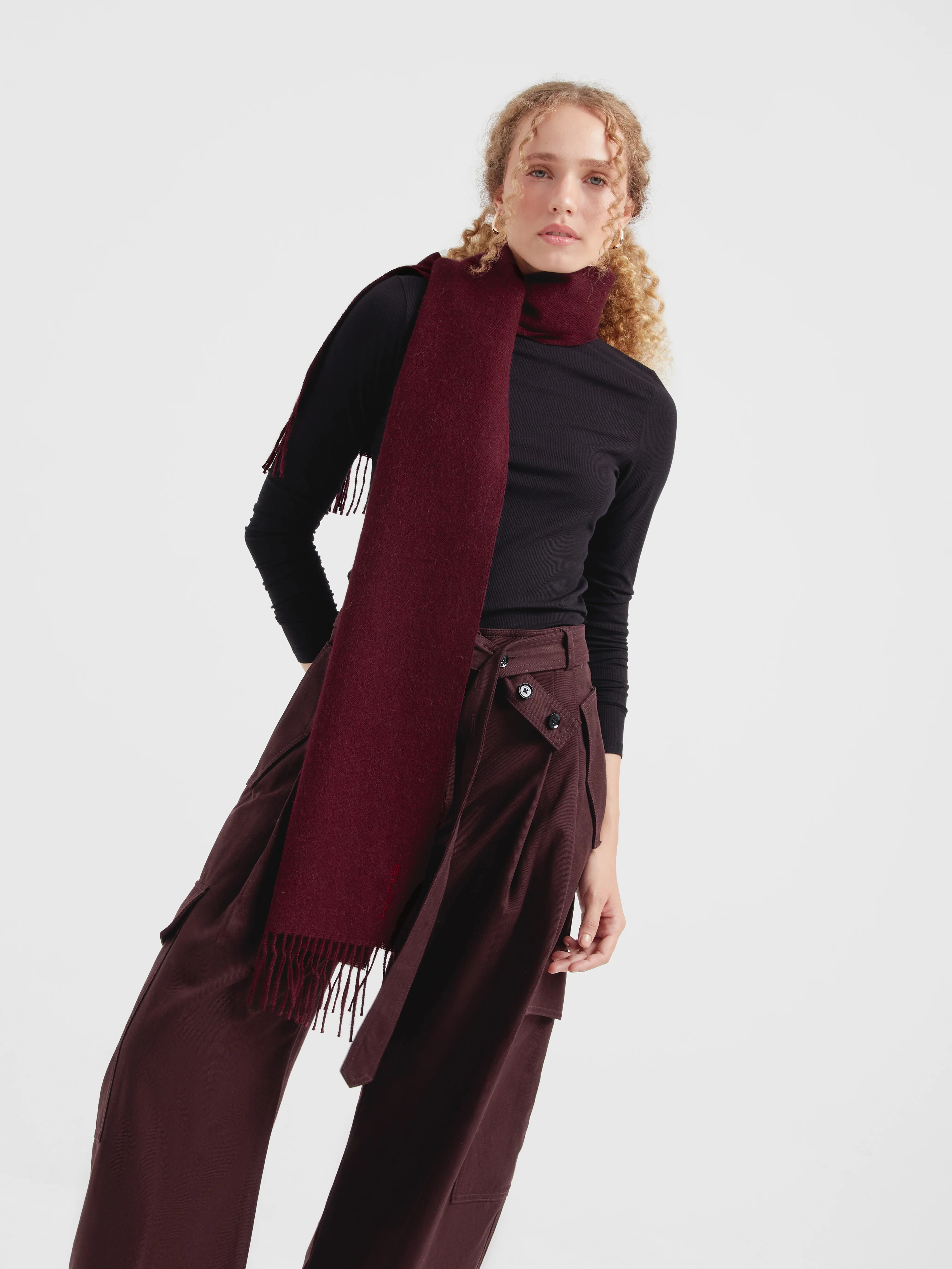 Zeta B Scarf Baby Alpaca Color Cherry