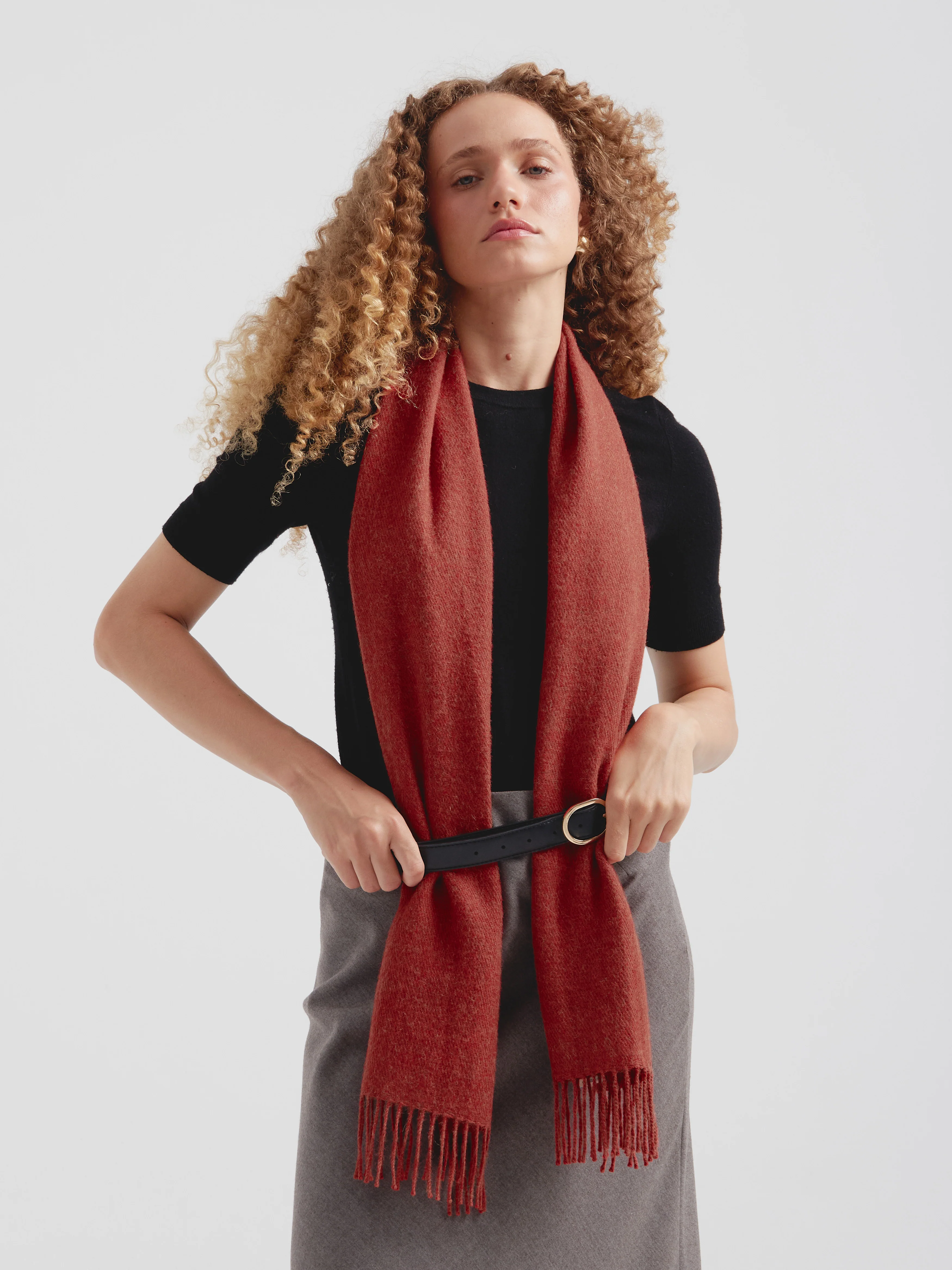 Zeta B Scarf Baby Alpaca Color Orange