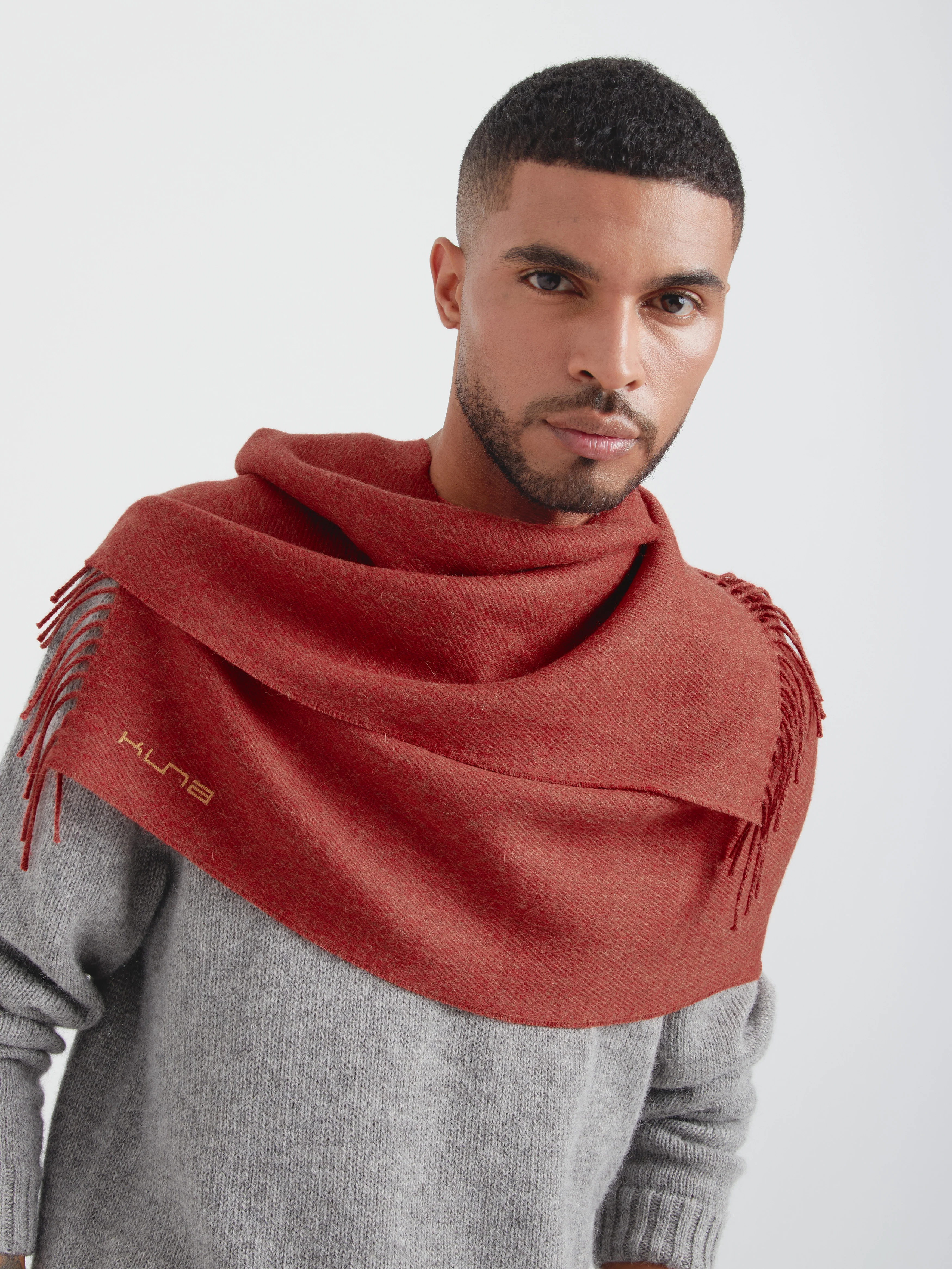 Zeta B Scarf Baby Alpaca Color Orange - Image 4