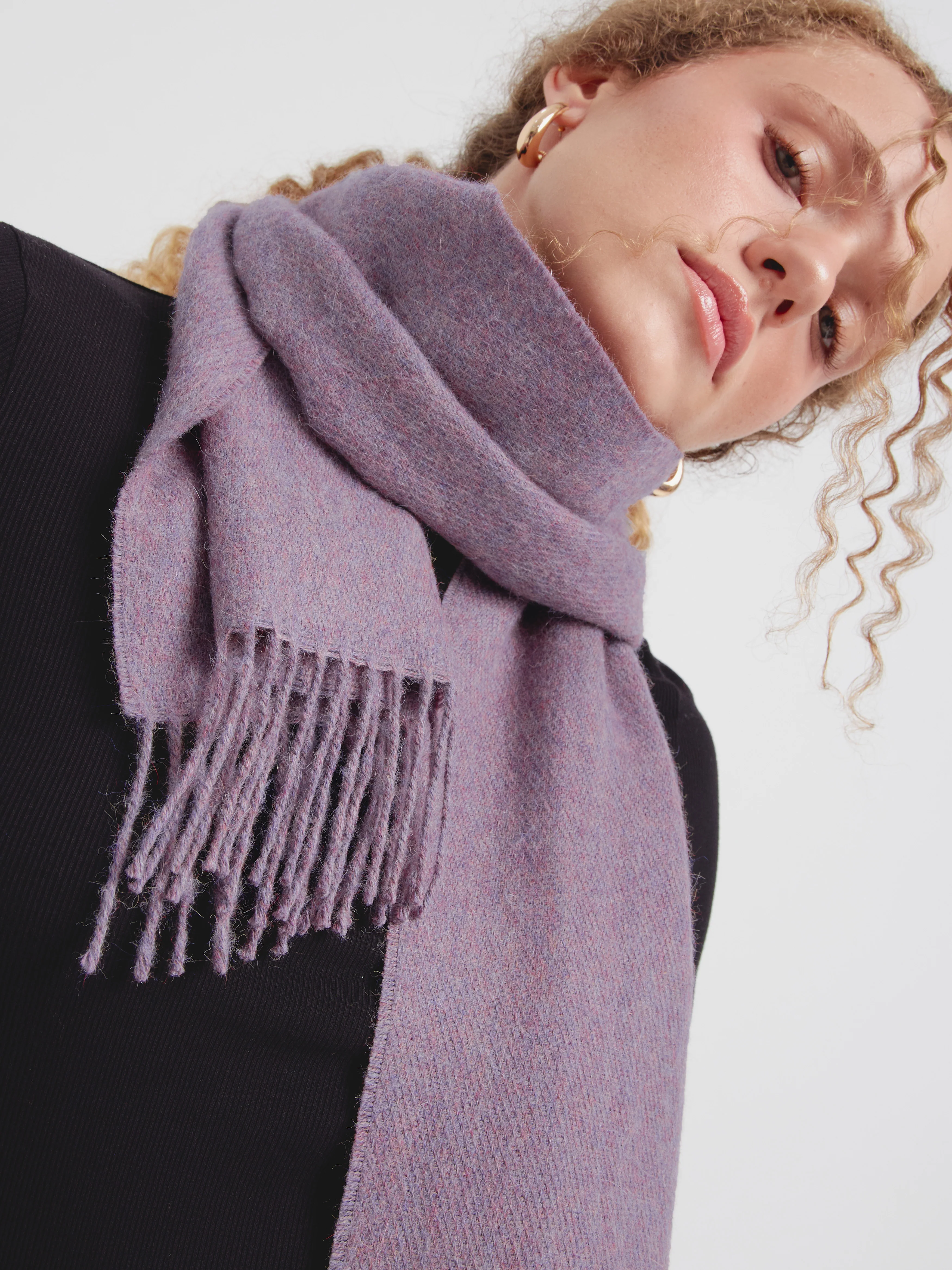 Zeta B Scarf Baby Alpaca Color Purple - Image 3