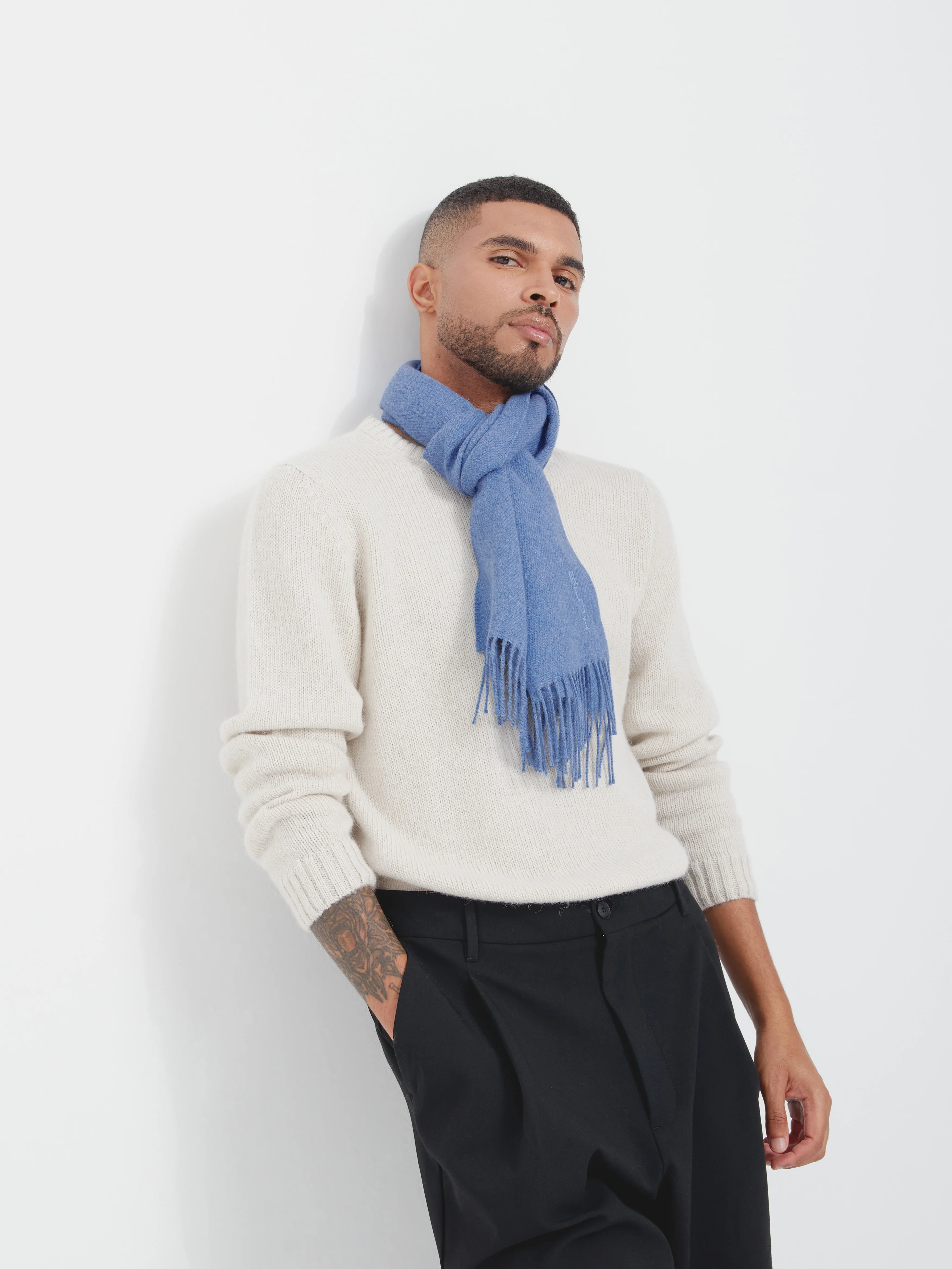 Zeta B Scarf Baby Alpaca Color Sky Blue - Image 4