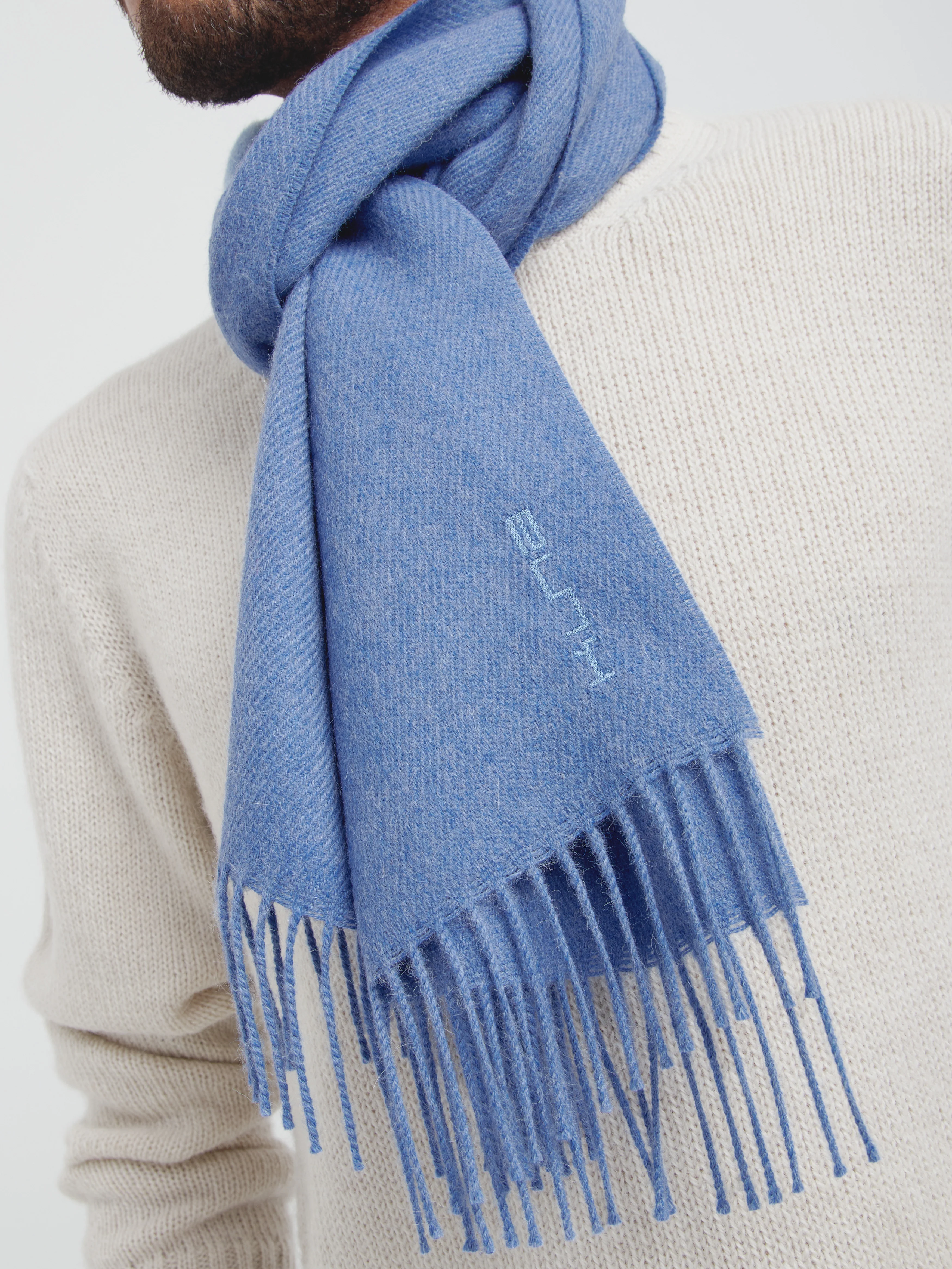 Zeta B Scarf Baby Alpaca Color Sky Blue - Image 5