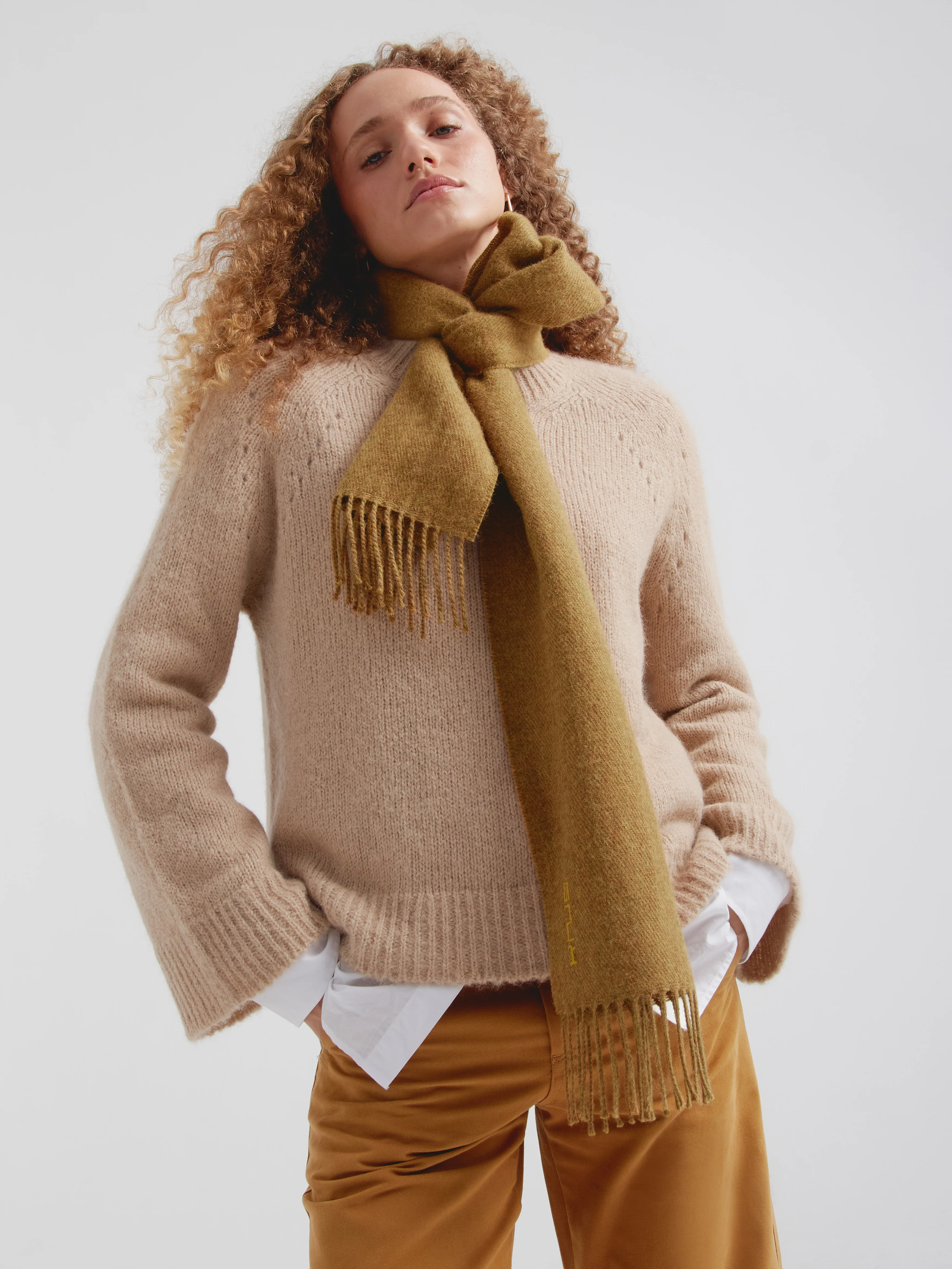 Zeta B Scarf Baby Alpaca Color Yellow