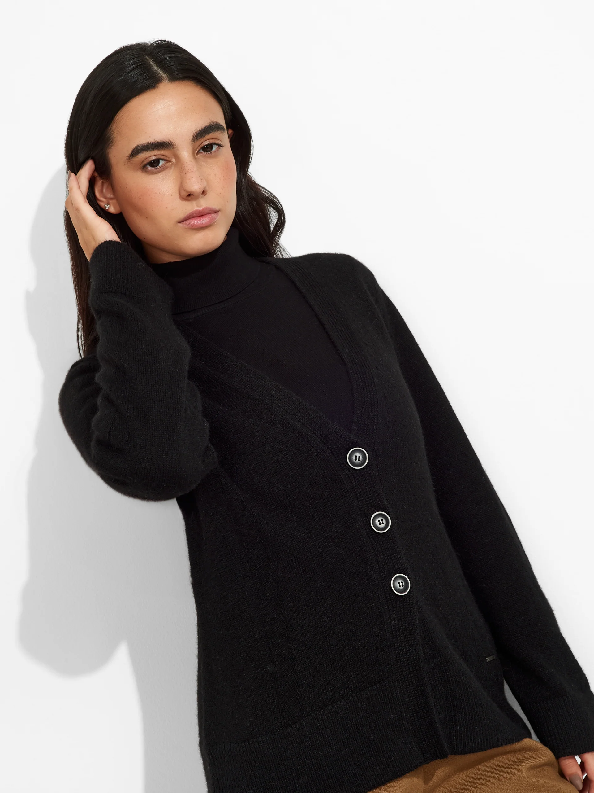Zia Cardigan Baby Alpaca Color Black - Image 5