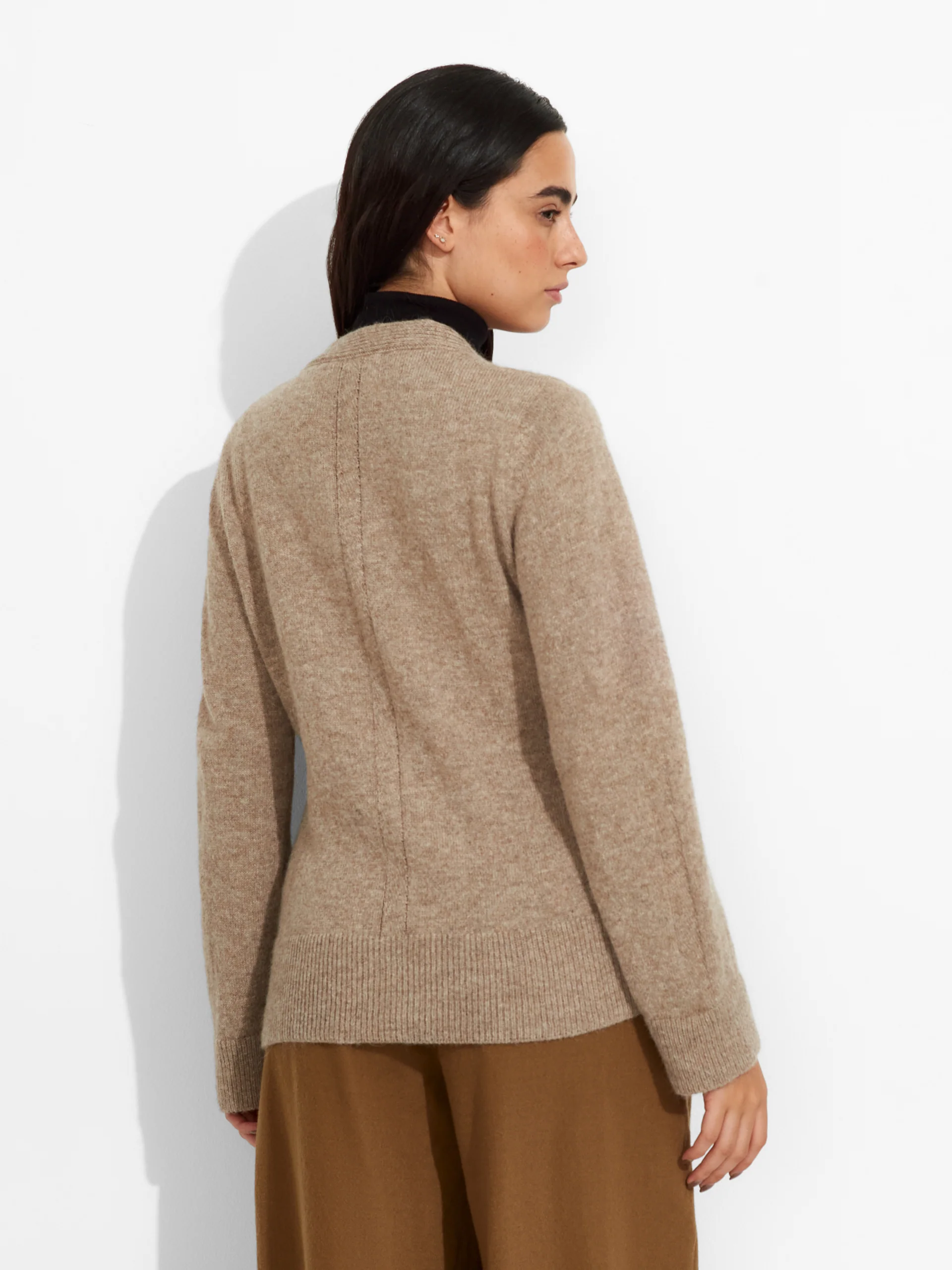 Zia Cardigan Baby Alpaca Color Brown - Image 3