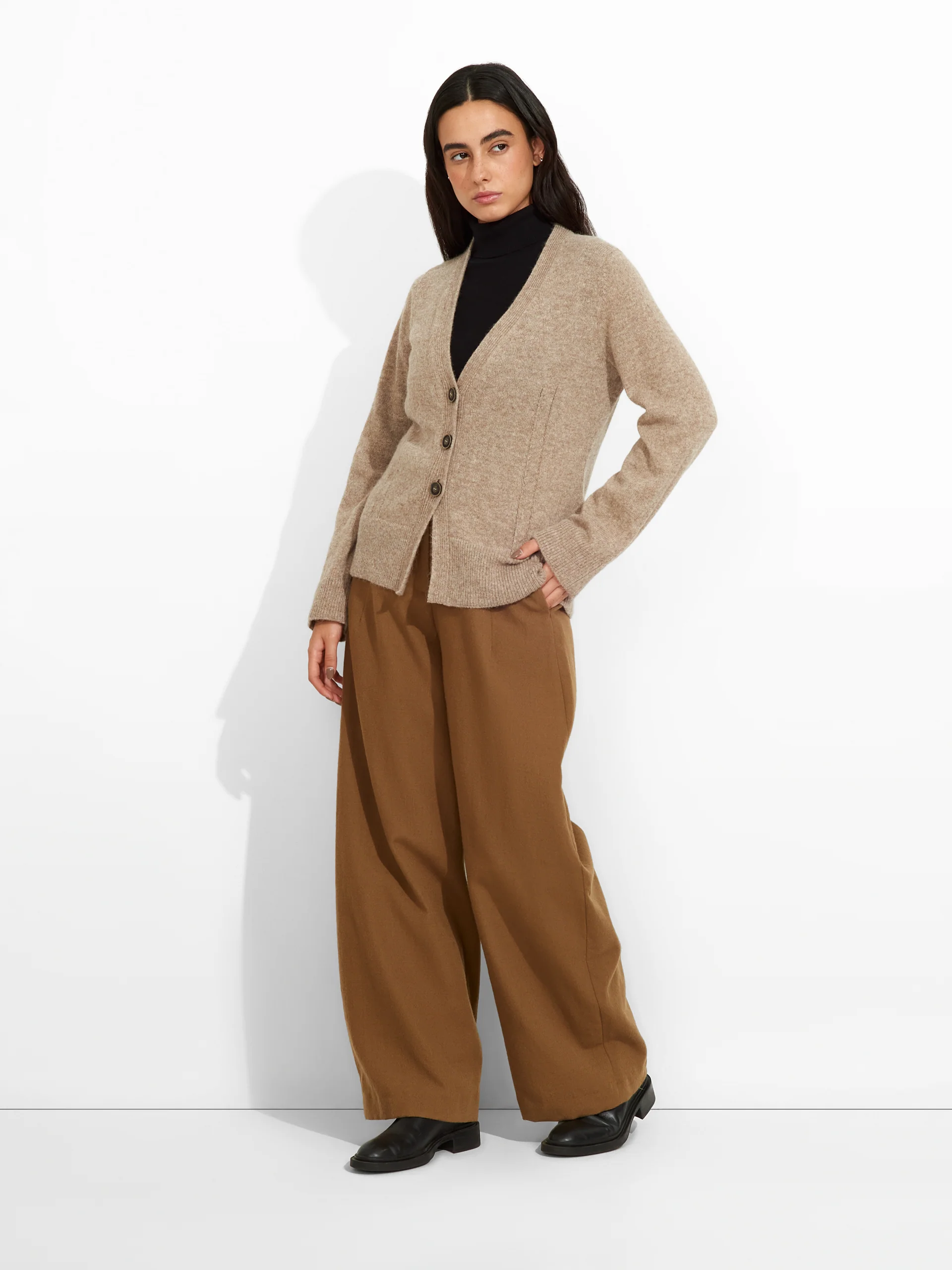 Zia Cardigan Baby Alpaca Color Brown - Image 4