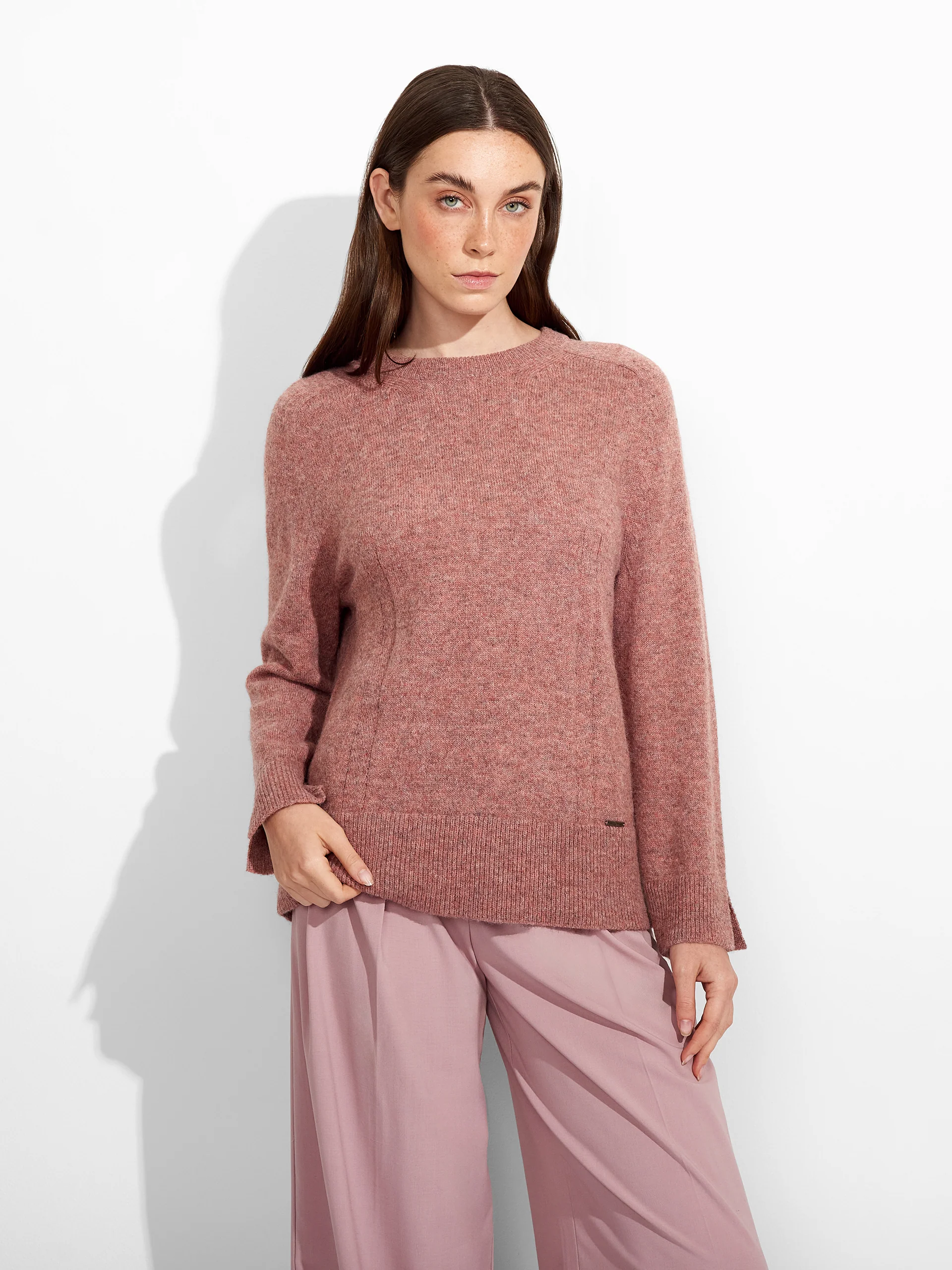 Zia Sweater Baby Alpaca Color Pink - Image 2
