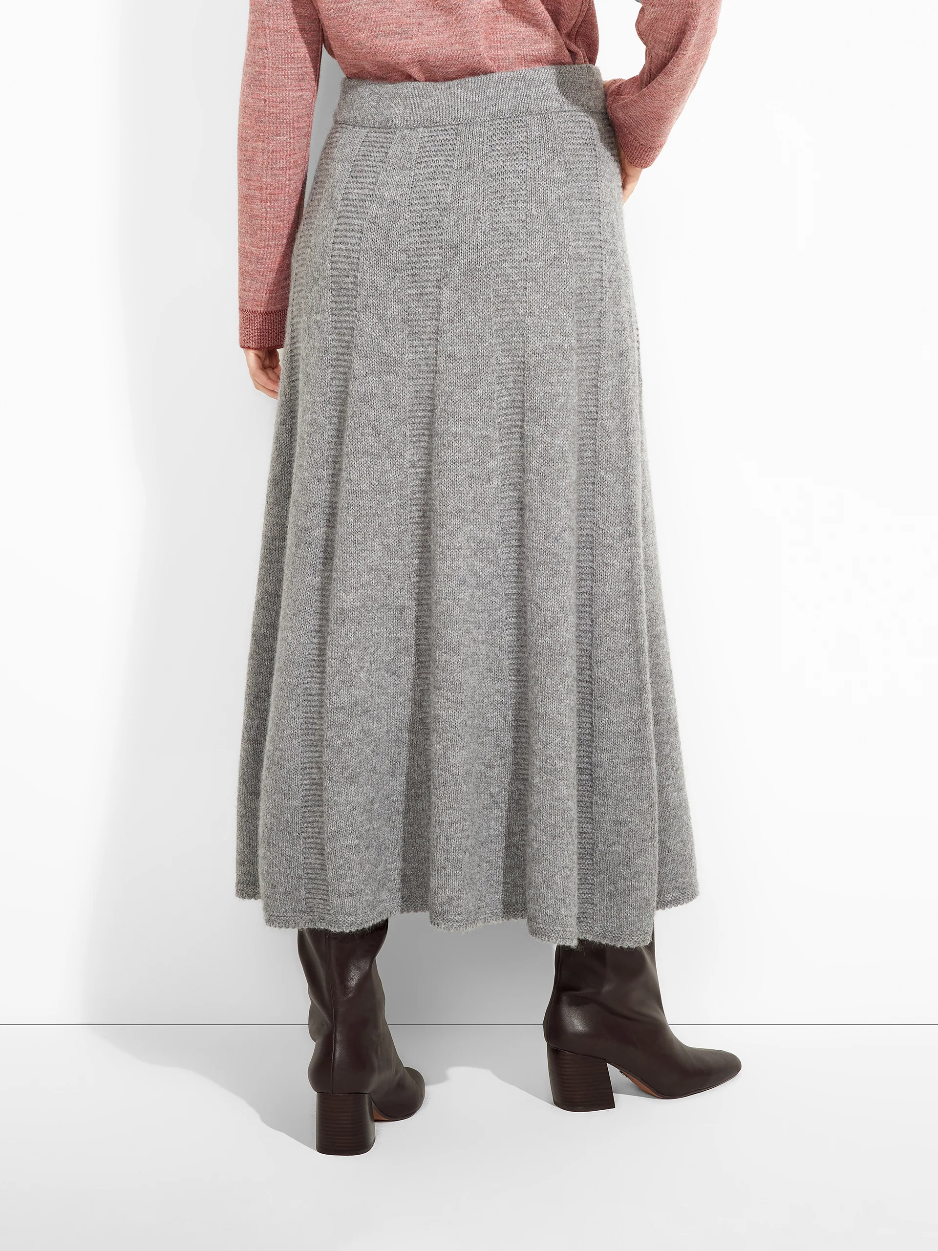 Zibilla Skirt Baby Alpaca Color Grey - Image 3