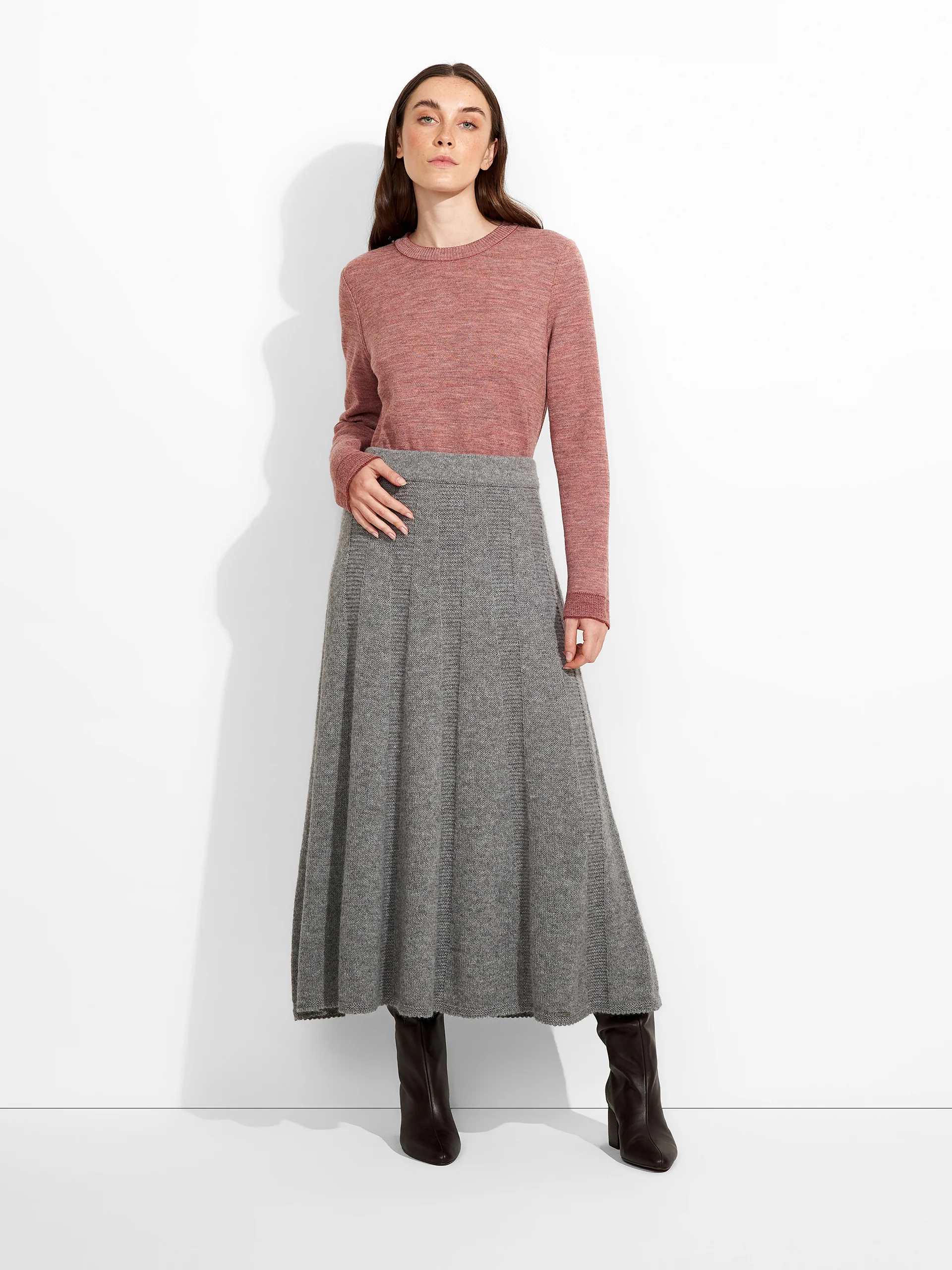 Zibilla Skirt Baby Alpaca Color Grey - Image 4