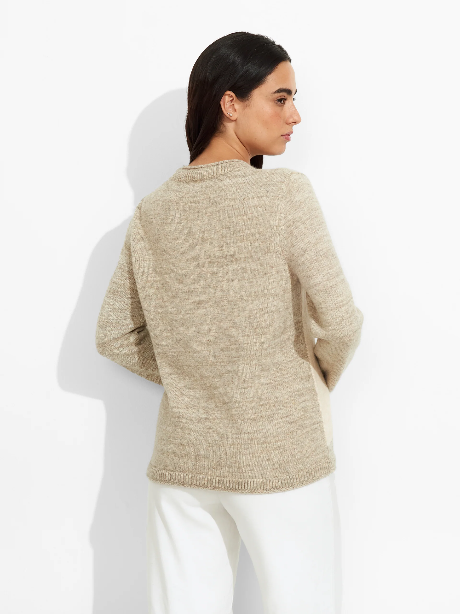 Zoe Sweater Baby Alpaca Color Beige - Image 3