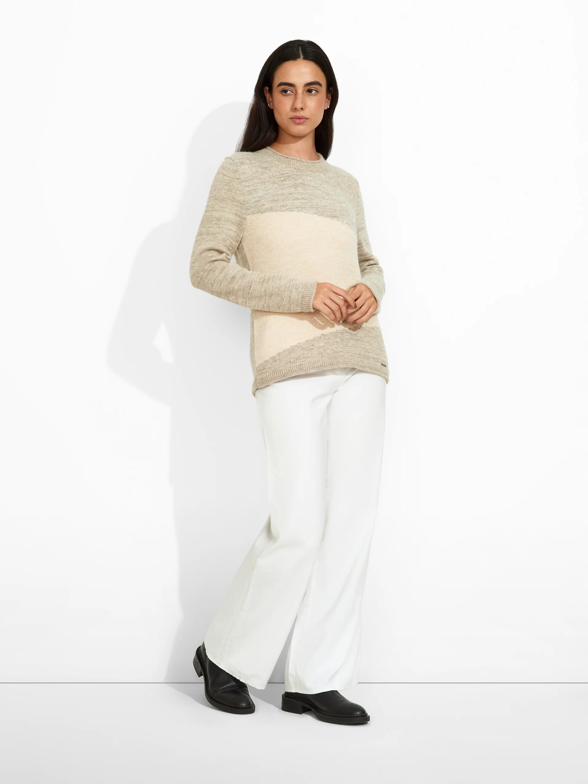 Zoe Sweater Baby Alpaca Color Beige - Image 4