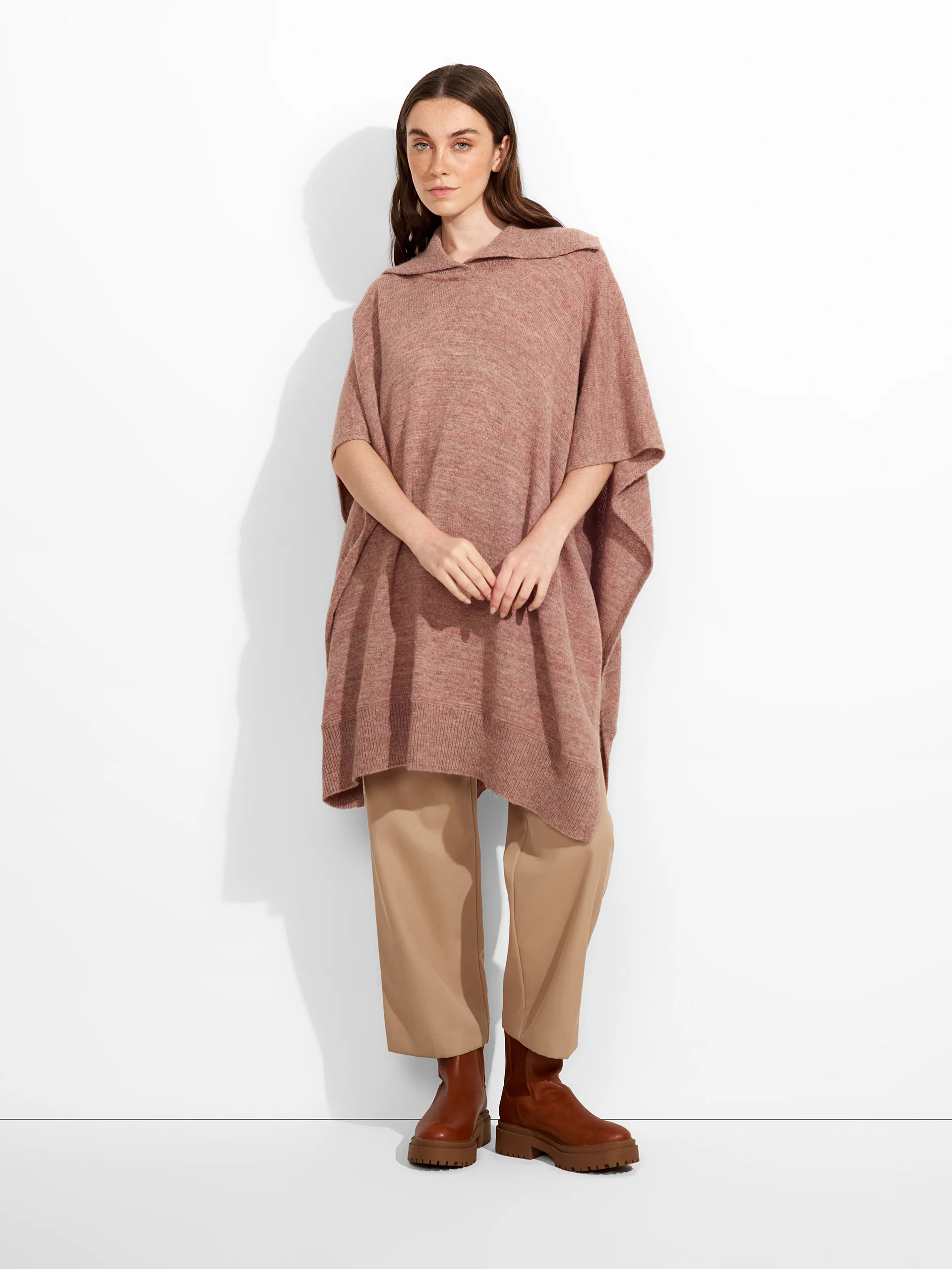Zoila Poncho Baby Alpaca Color Pink - Image 4