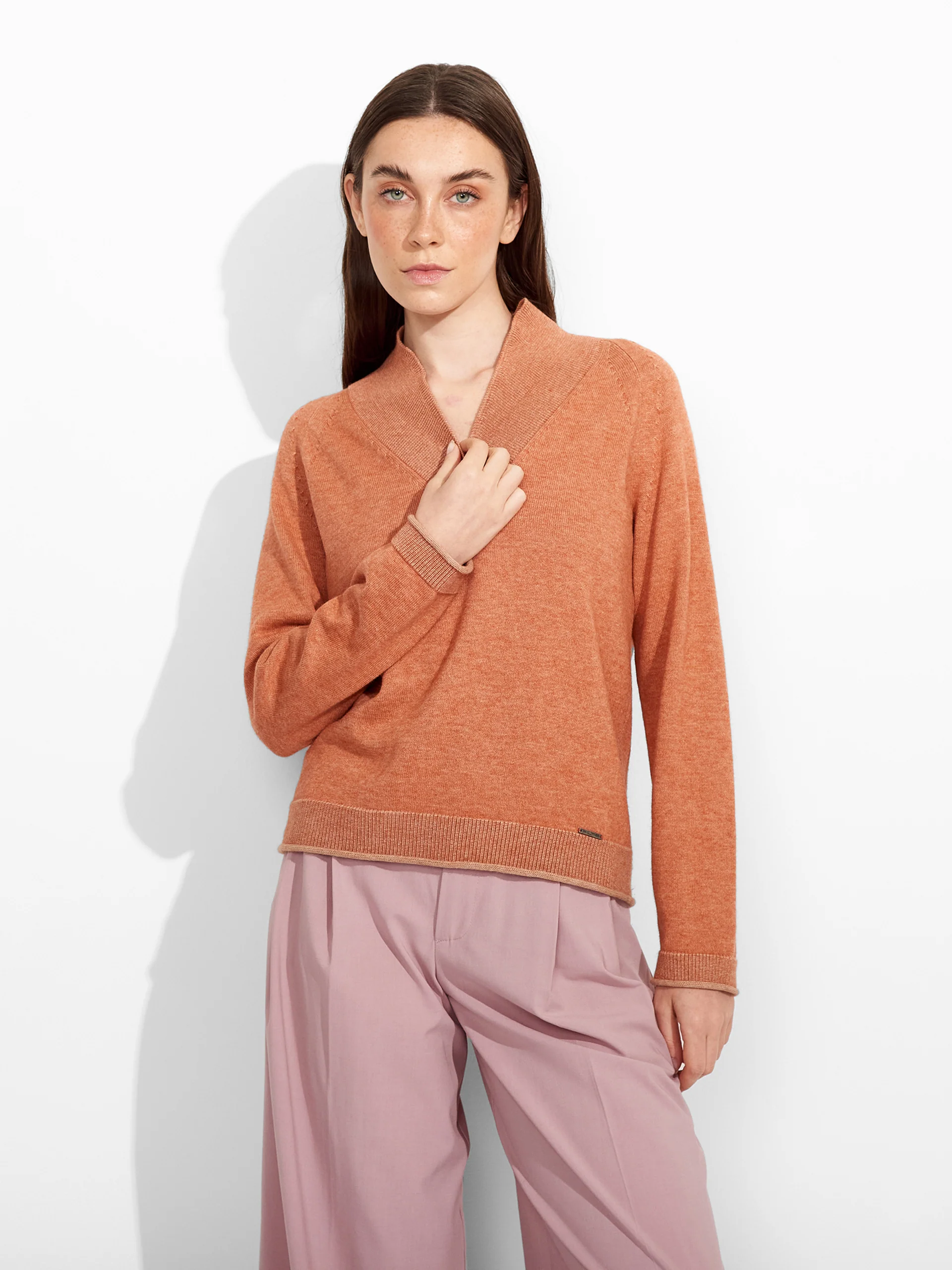 Zolena Sweater Cotton Color Orange - Image 2