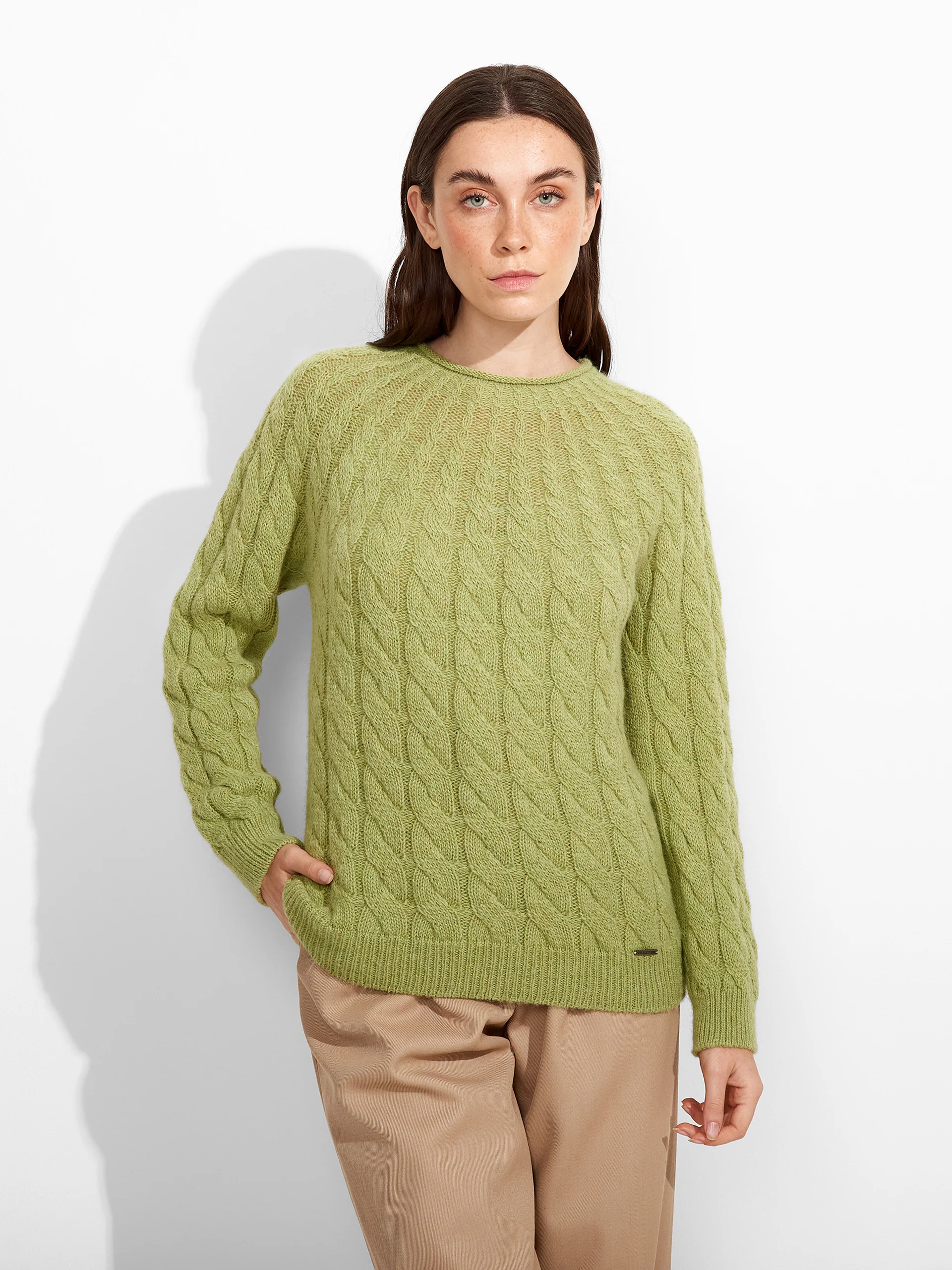 Zulema Sweater Baby Alpaca Color Green - Image 2