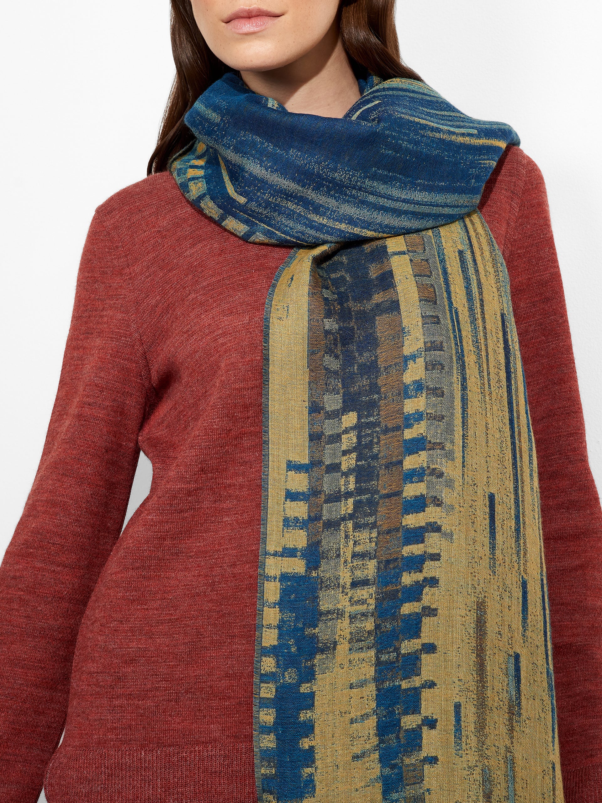 Zulett Shawl Baby Alpaca Color Ligth Blue - Image 3