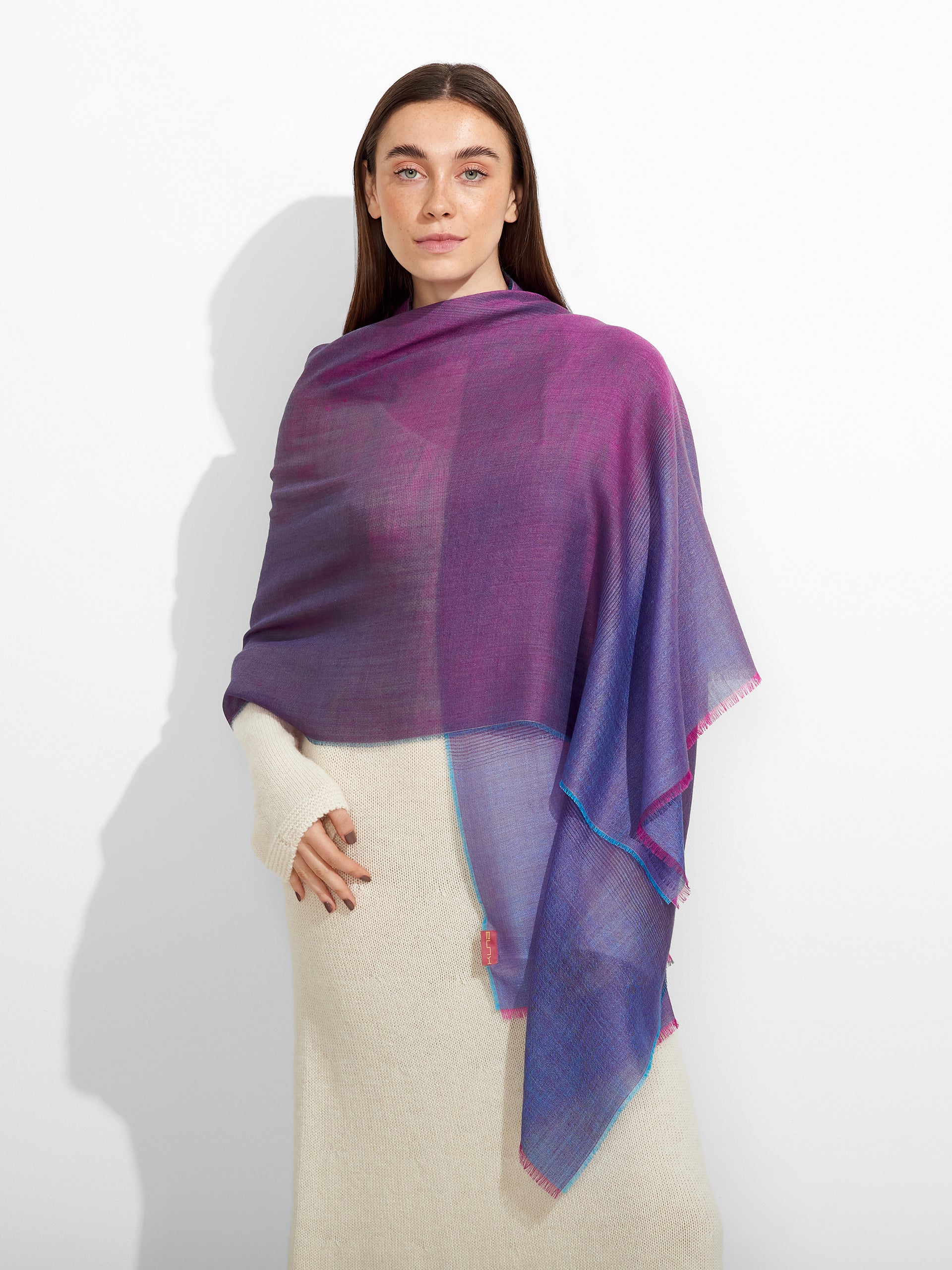Zulma Shawl Baby Alpaca Color Purple