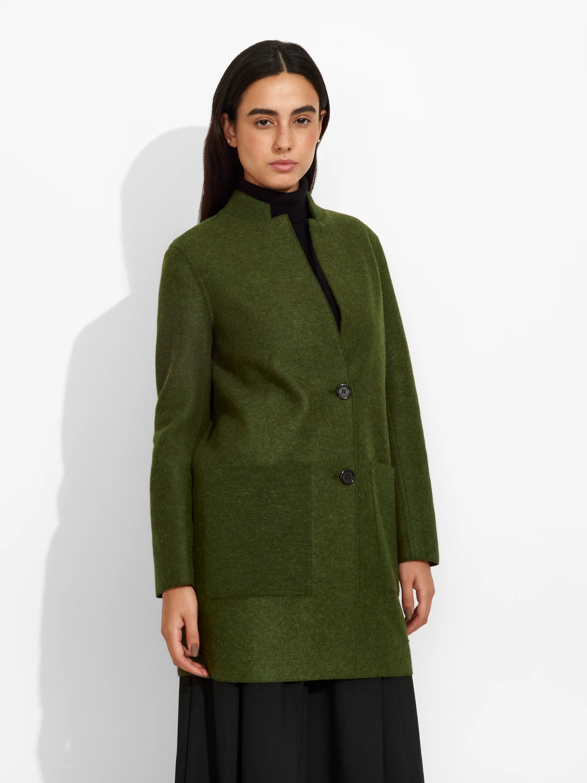 Zybil Coat Alpaca Color Green - Image 2