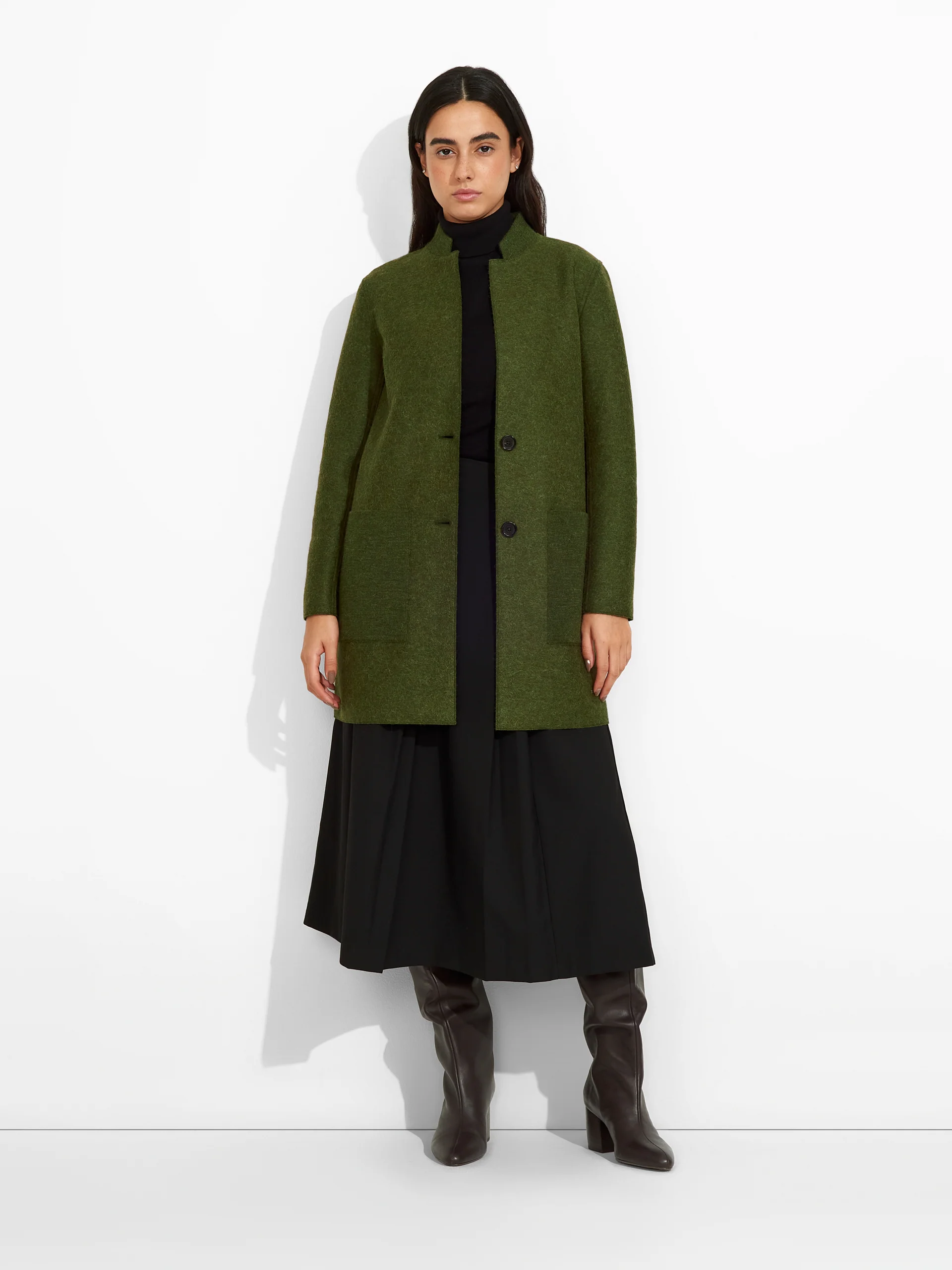 Zybil Coat Alpaca Color Green - Image 4